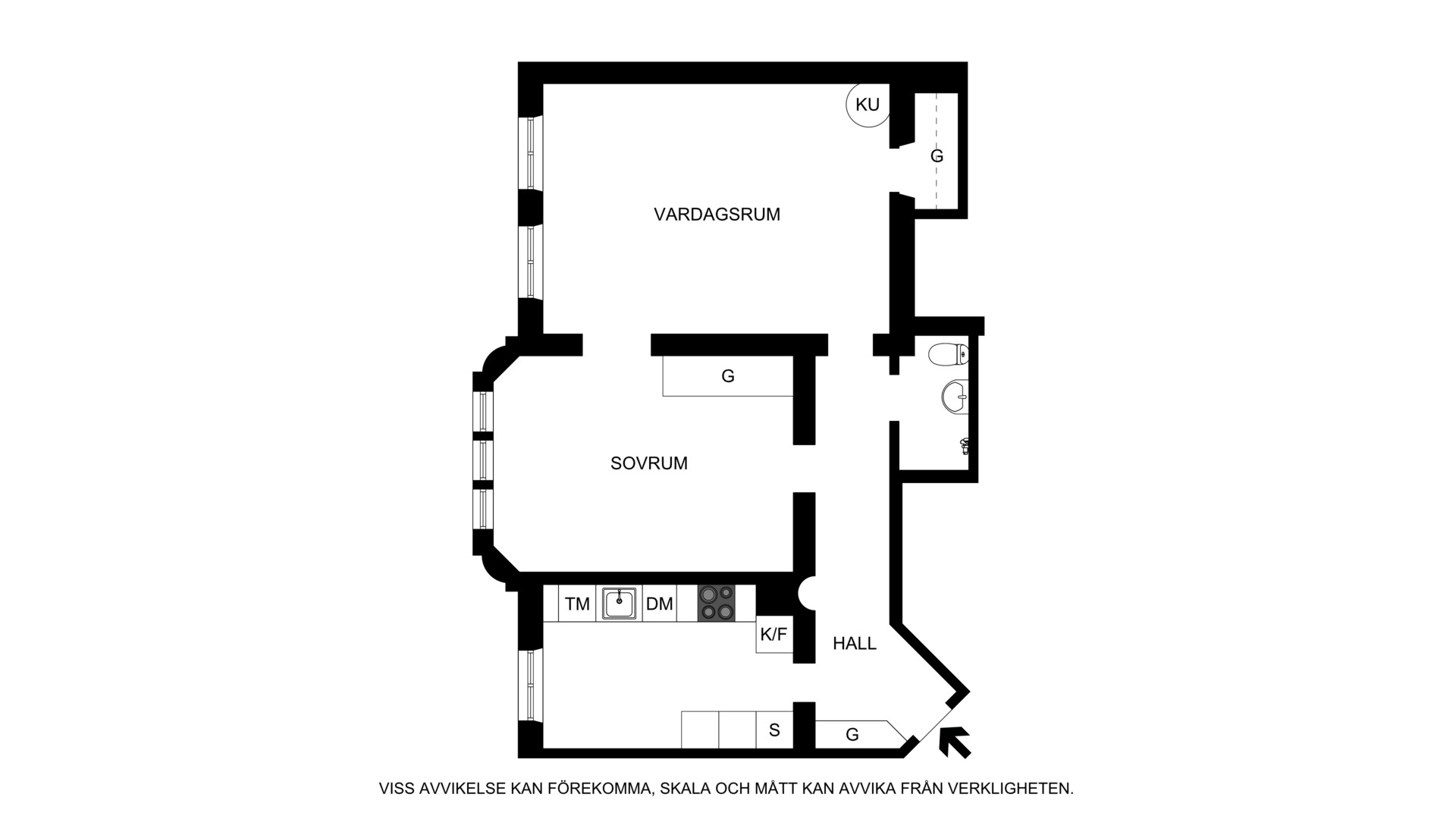 Planritning Hagagatan 44, 2tr