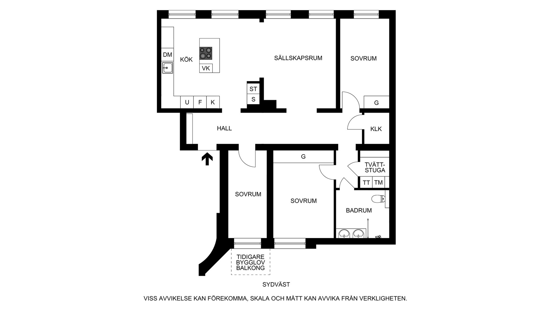 Alternativ planritning (ej skalenlig) Fleminggatan 35