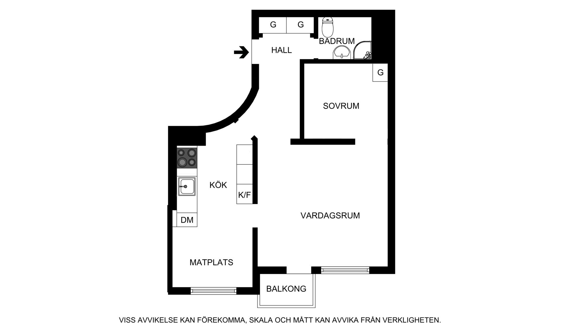 Planritning Frejgatan 36A, 4tr