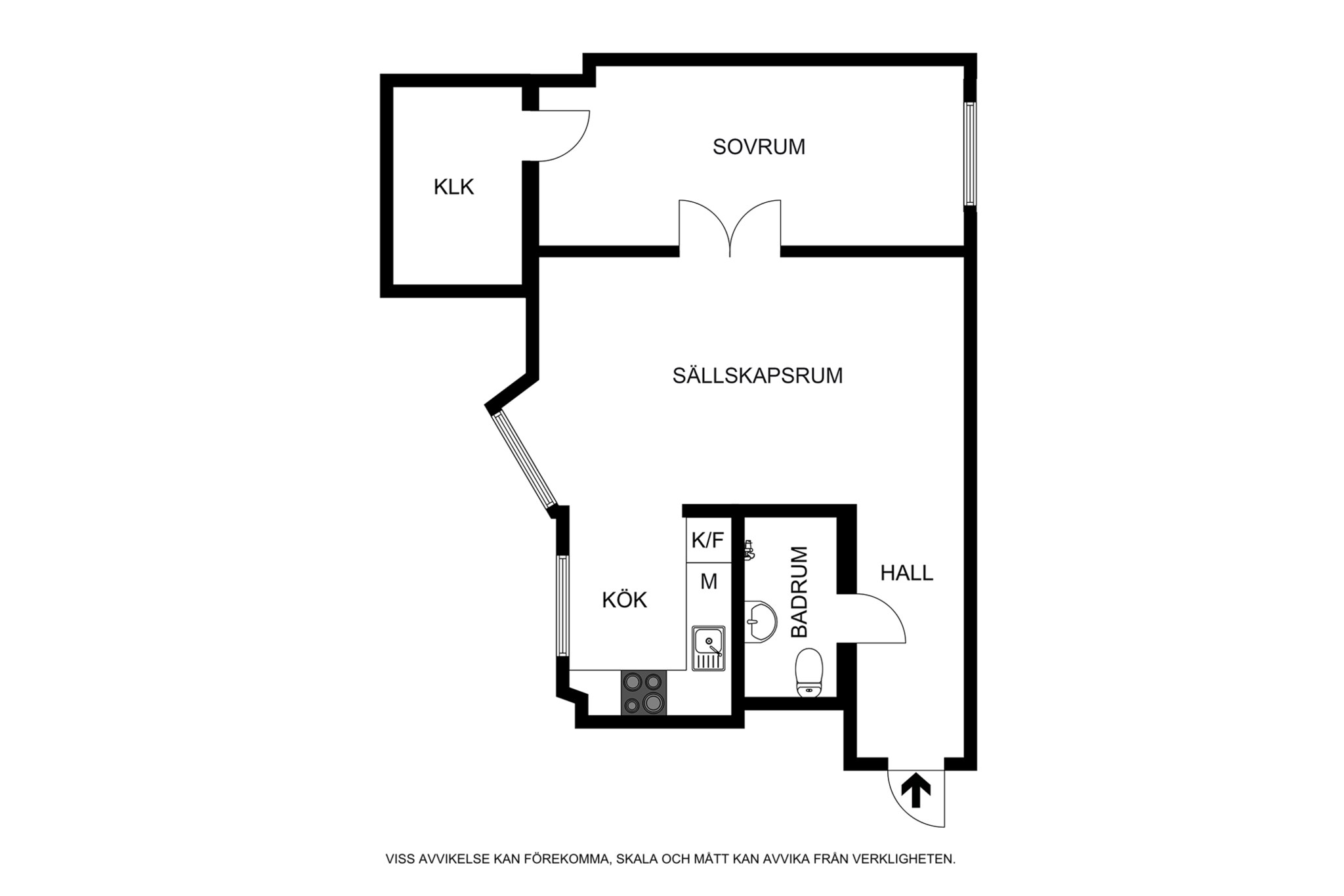 Planritning (ej skalenlig, avvikelser kan förekomma) Karlbergsvägen 35C