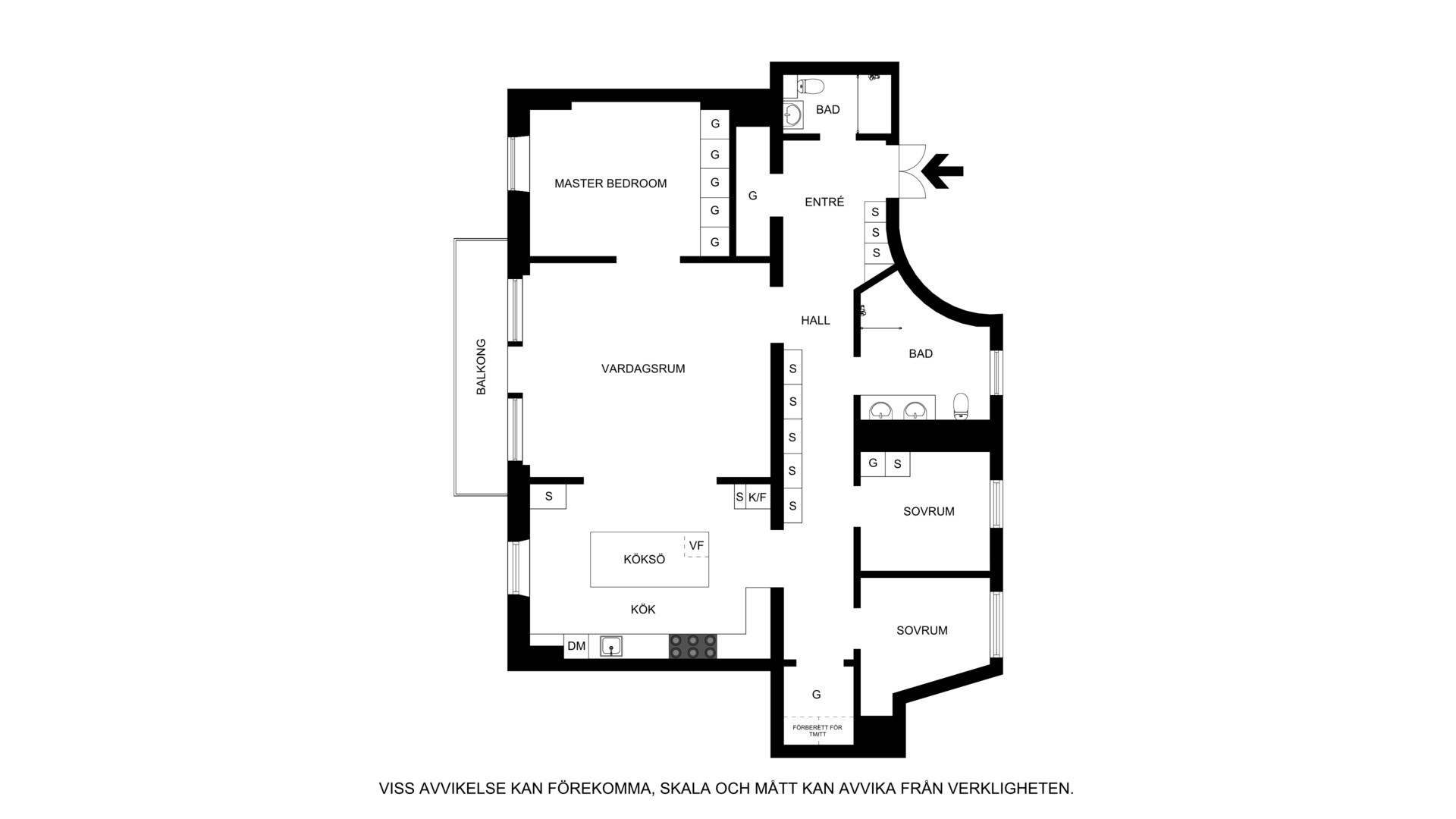 Planritning Valhallavägen 56, 5tr