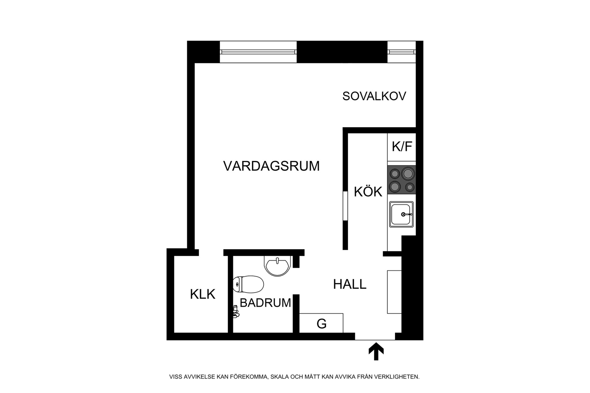 Planritning (ej skalenlig, avvikelser kan förekomma) Skeppargatan 102