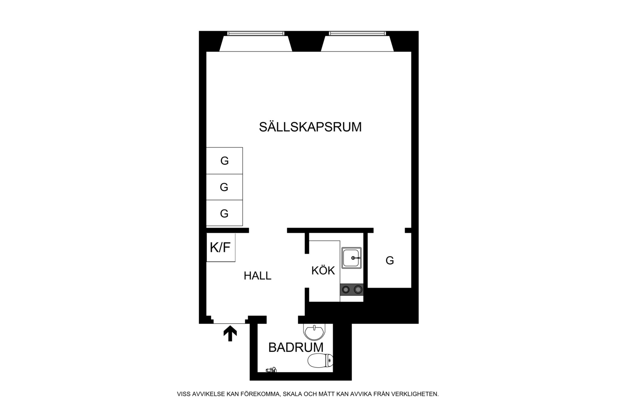Planritning (ej skalenlig, avvikelser kan förekomma) Drejargatan 4, 4tr