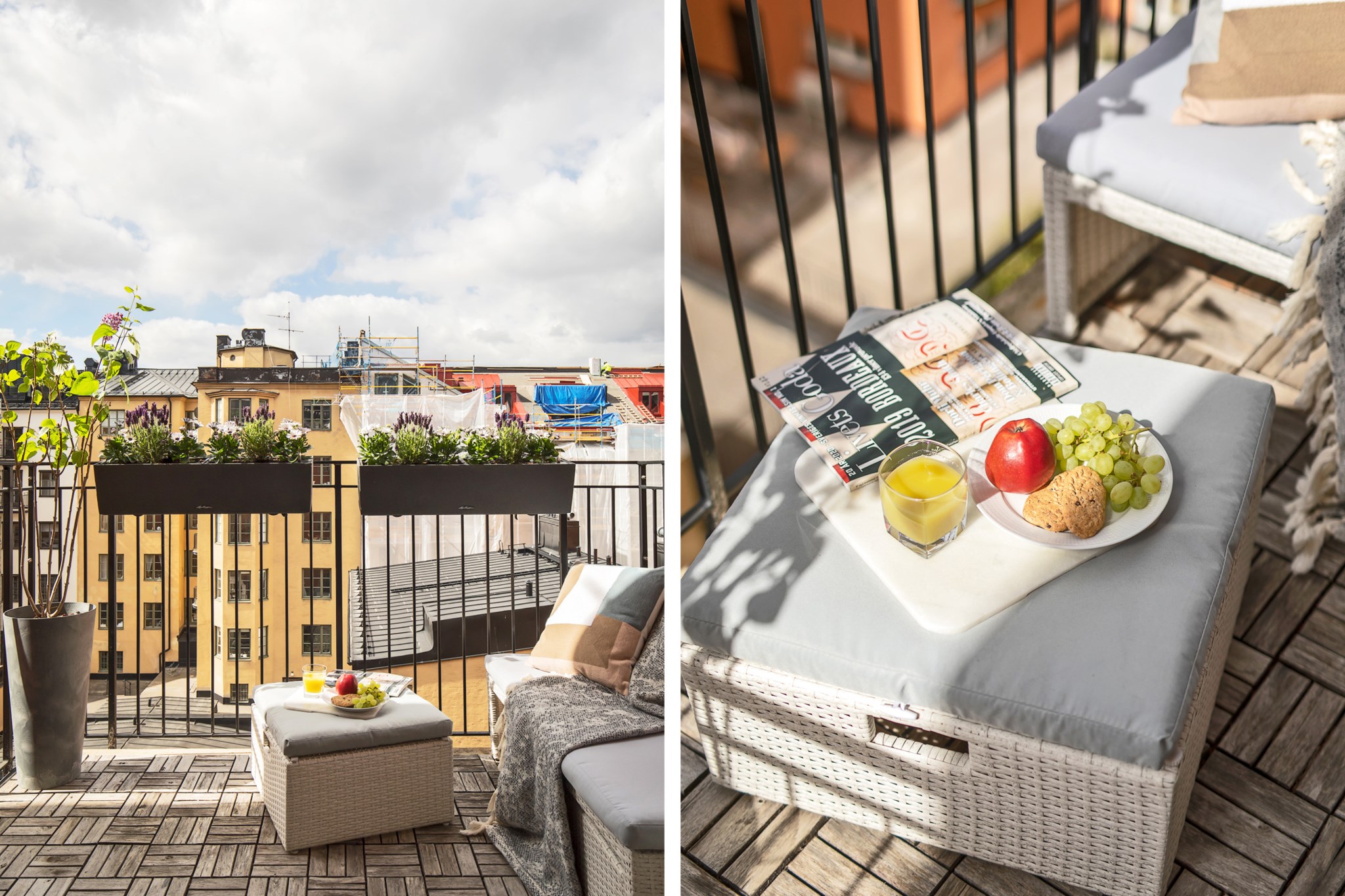 Solig balkong i fritt läge Fryxellsgatan 1B, 4 tr