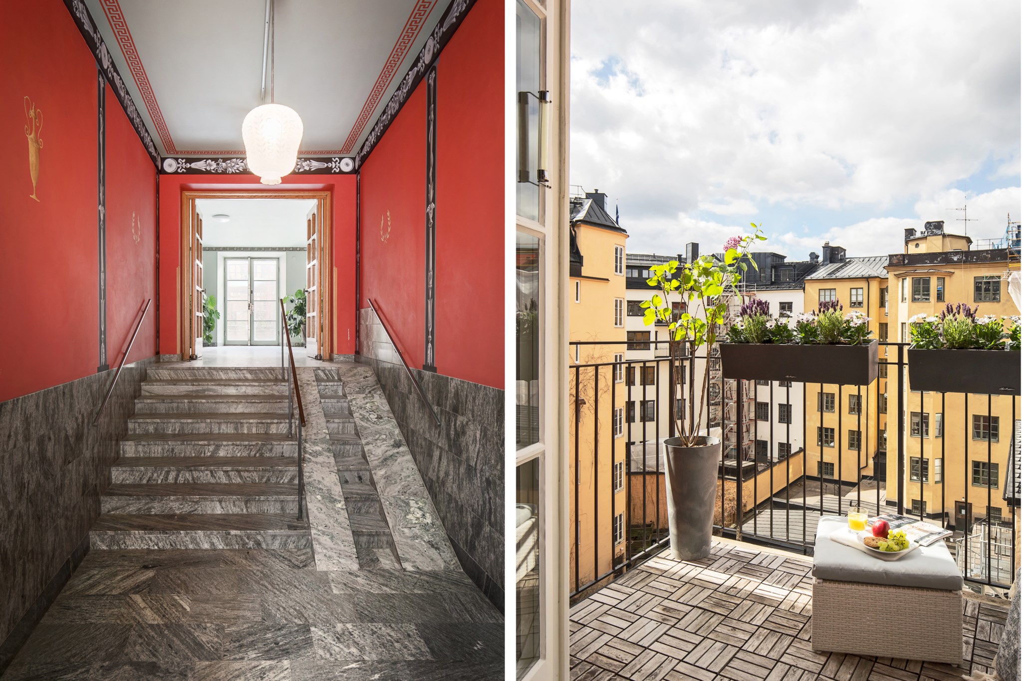 Trapphus - Balkong Fryxellsgatan 1B, 4 tr