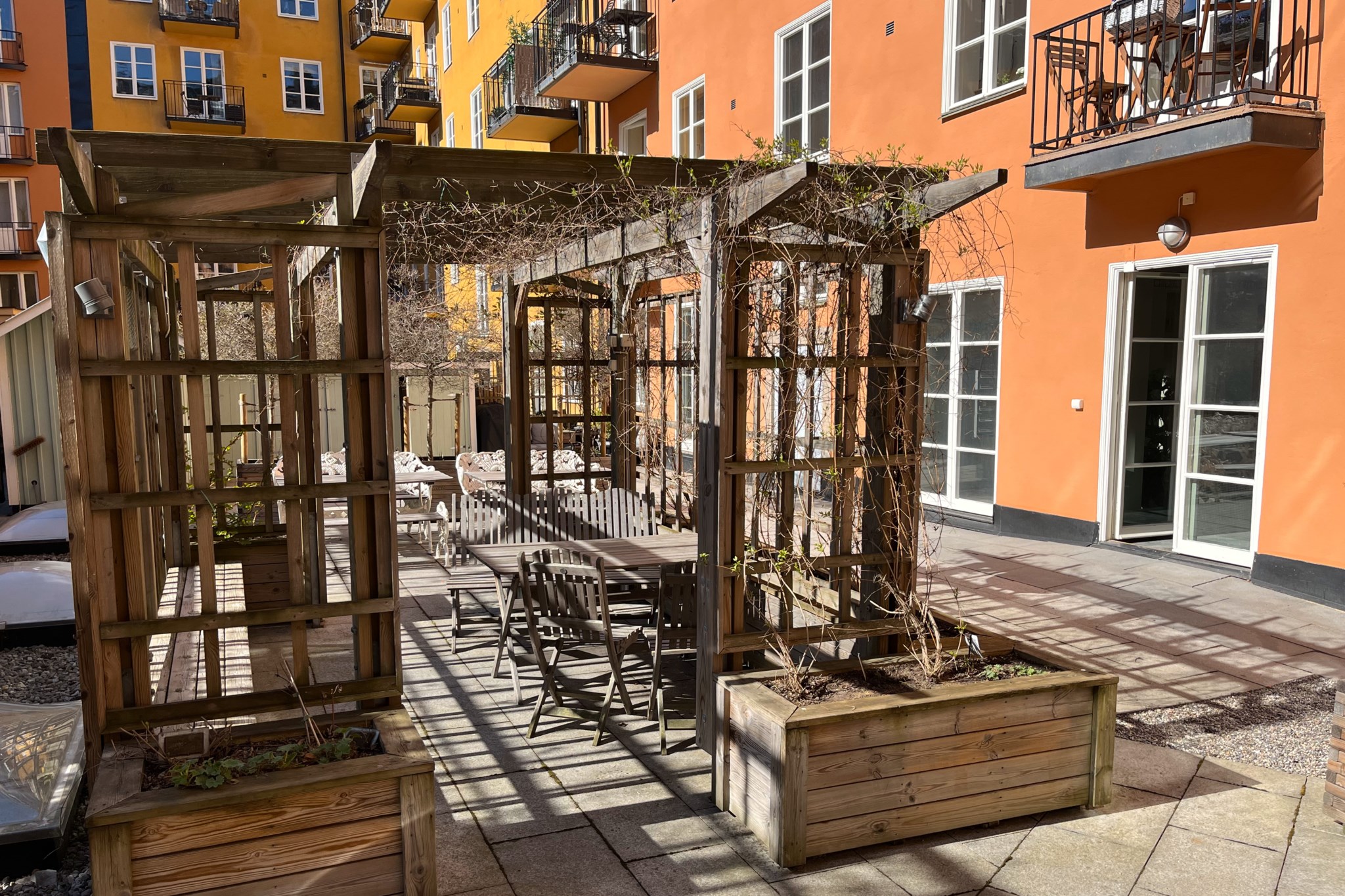 Föreningens innergård Fryxellsgatan 1B, 4 tr