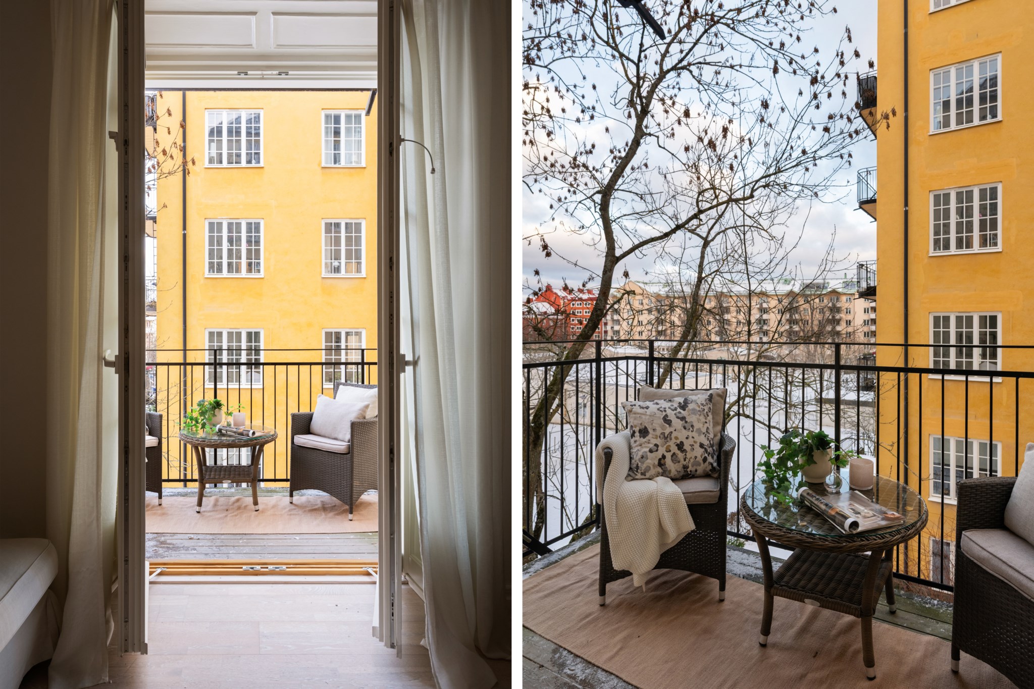 Balkong med pardörrar Karlbergsvägen 80B