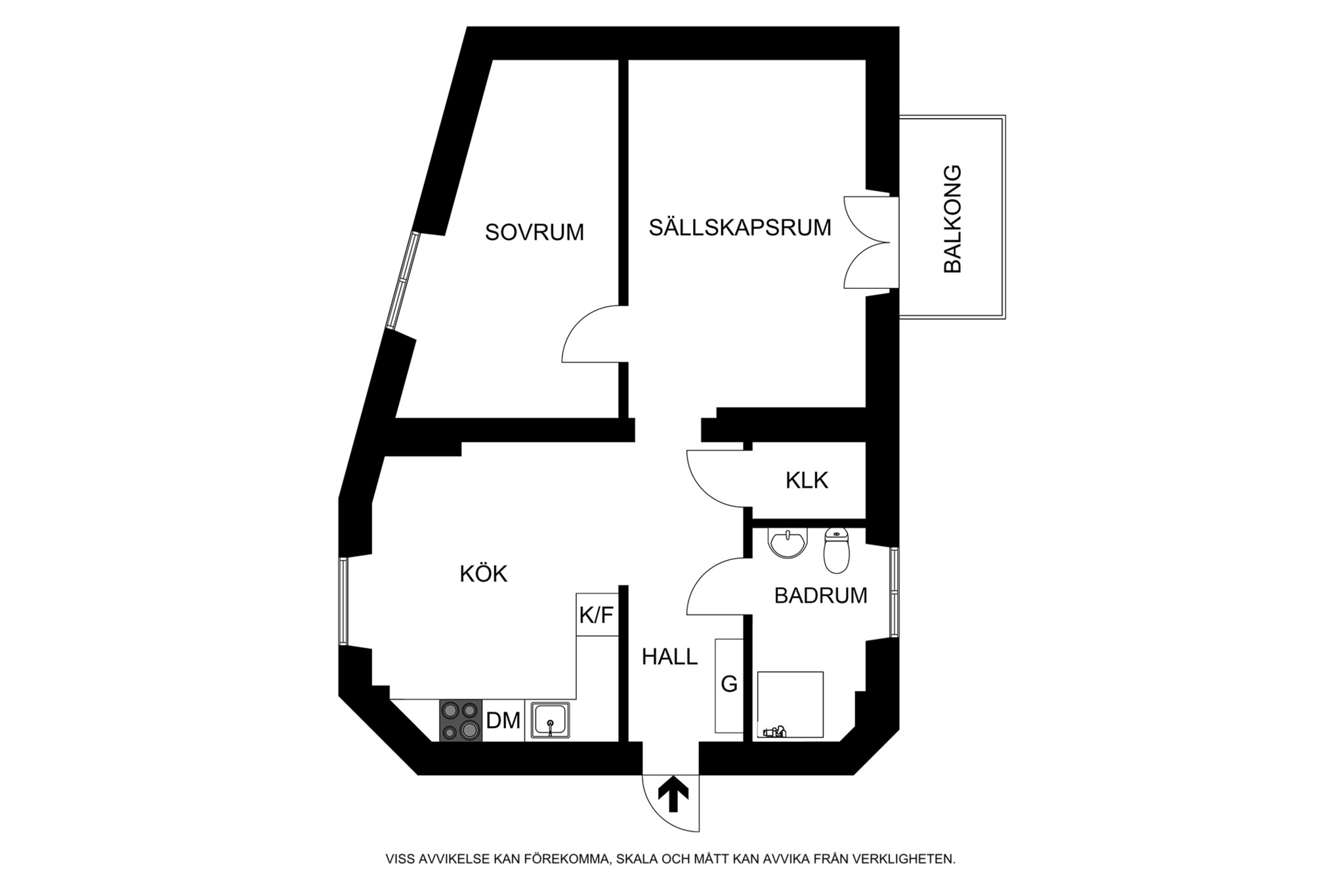 Planritning (ej skalenlig, avvikelser kan förekomma) Karlbergsvägen 80B