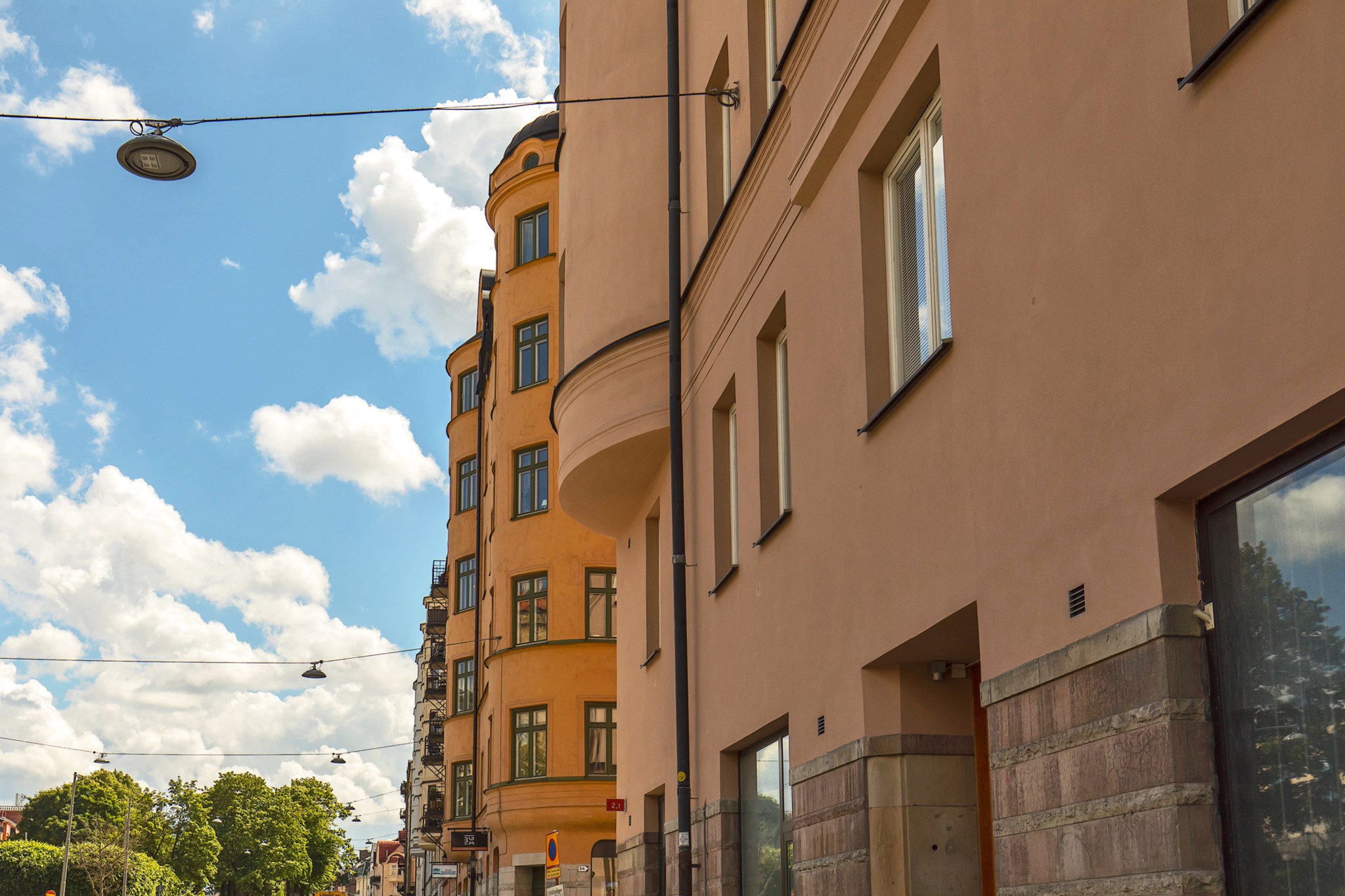 Fasad Valhallavägen 22C, 3tr
