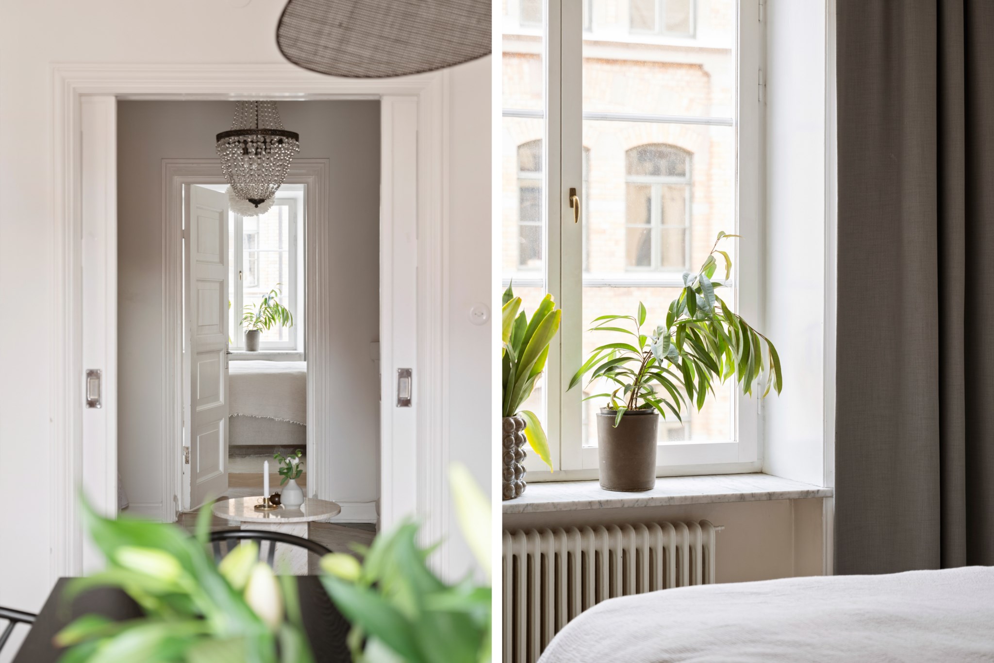Eleganta pardörrar - Detalj Döbelnsgatan 57, 4 tr