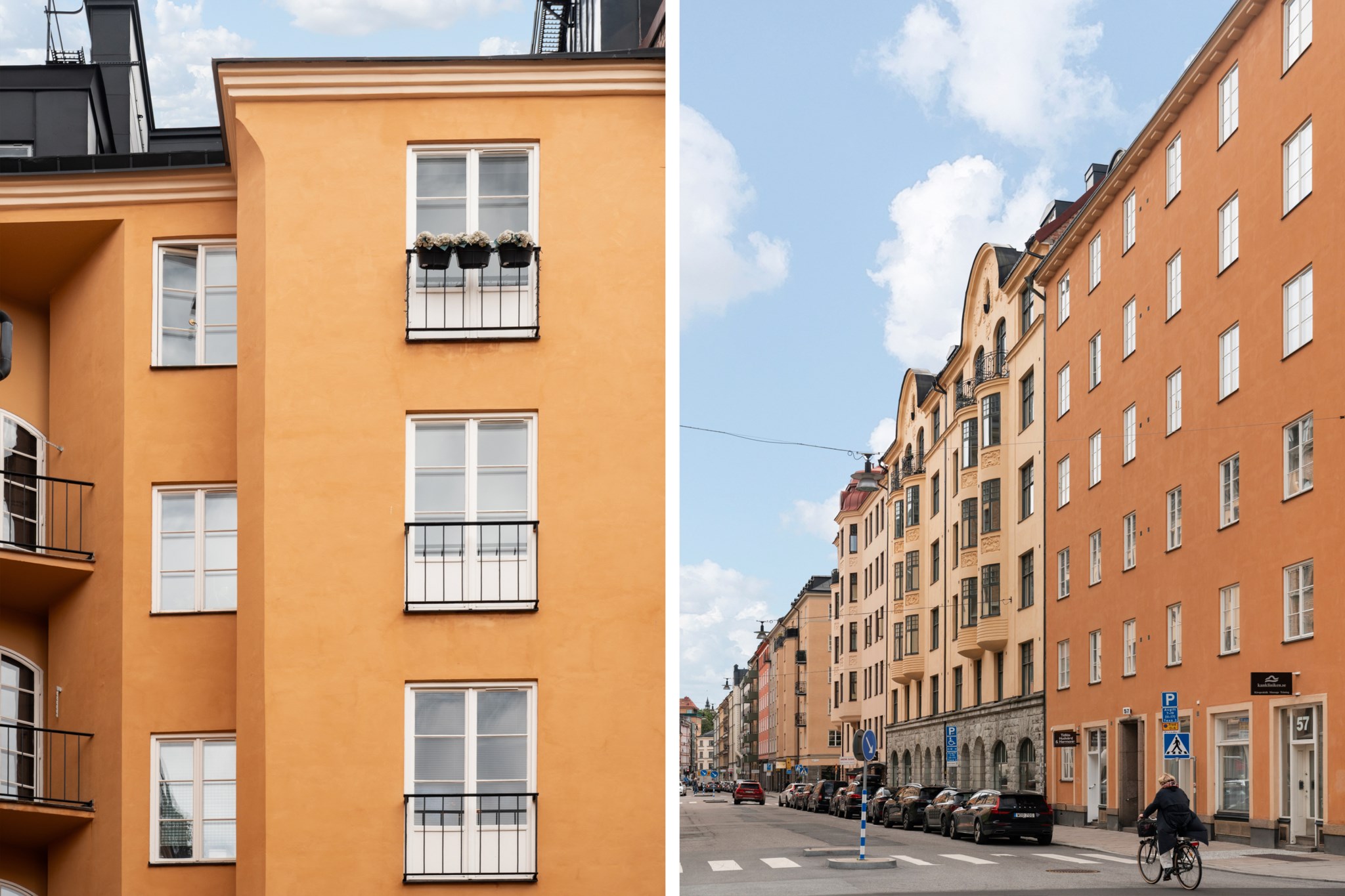 Fransk balkong - Fasad Döbelnsgatan 57, 4 tr