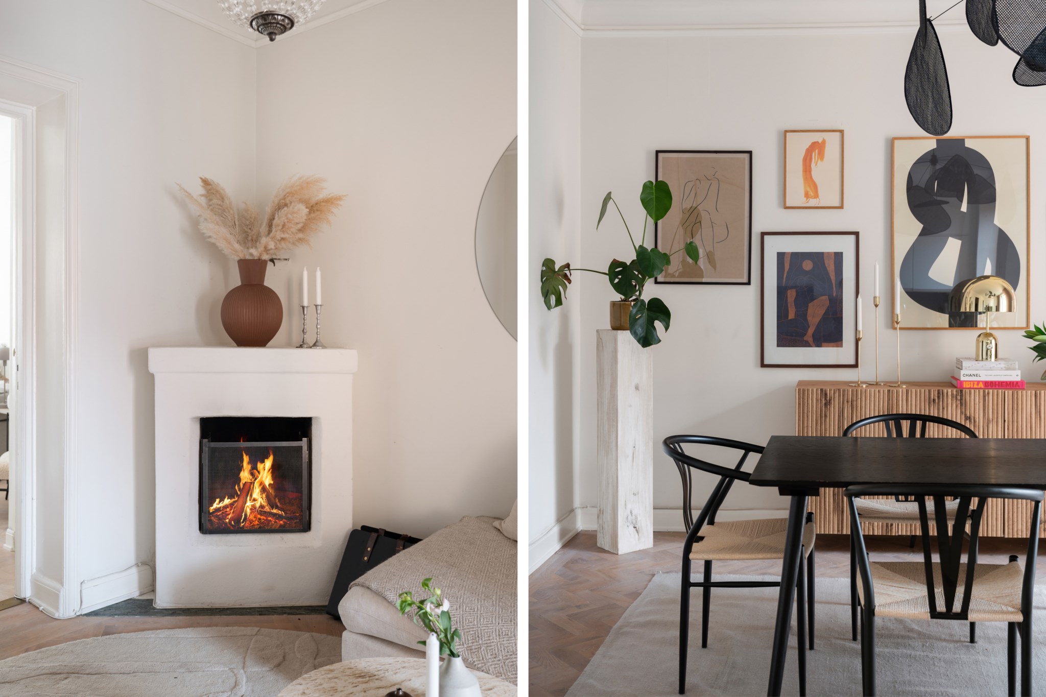 Öppen spis - Detalj Döbelnsgatan 57, 4 tr