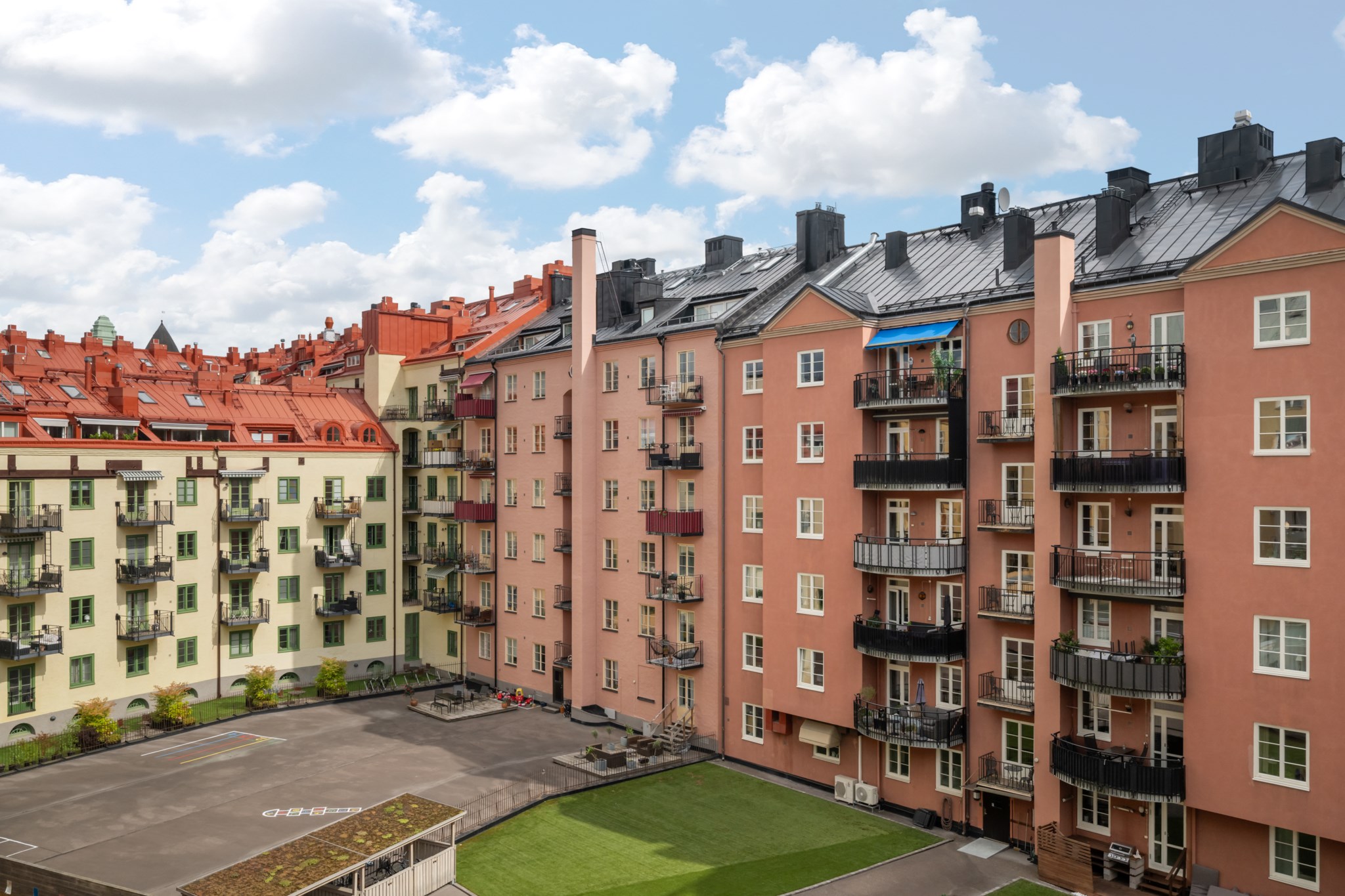 Utsikt från köksfönster Birkagatan 16C, 4 tr ög