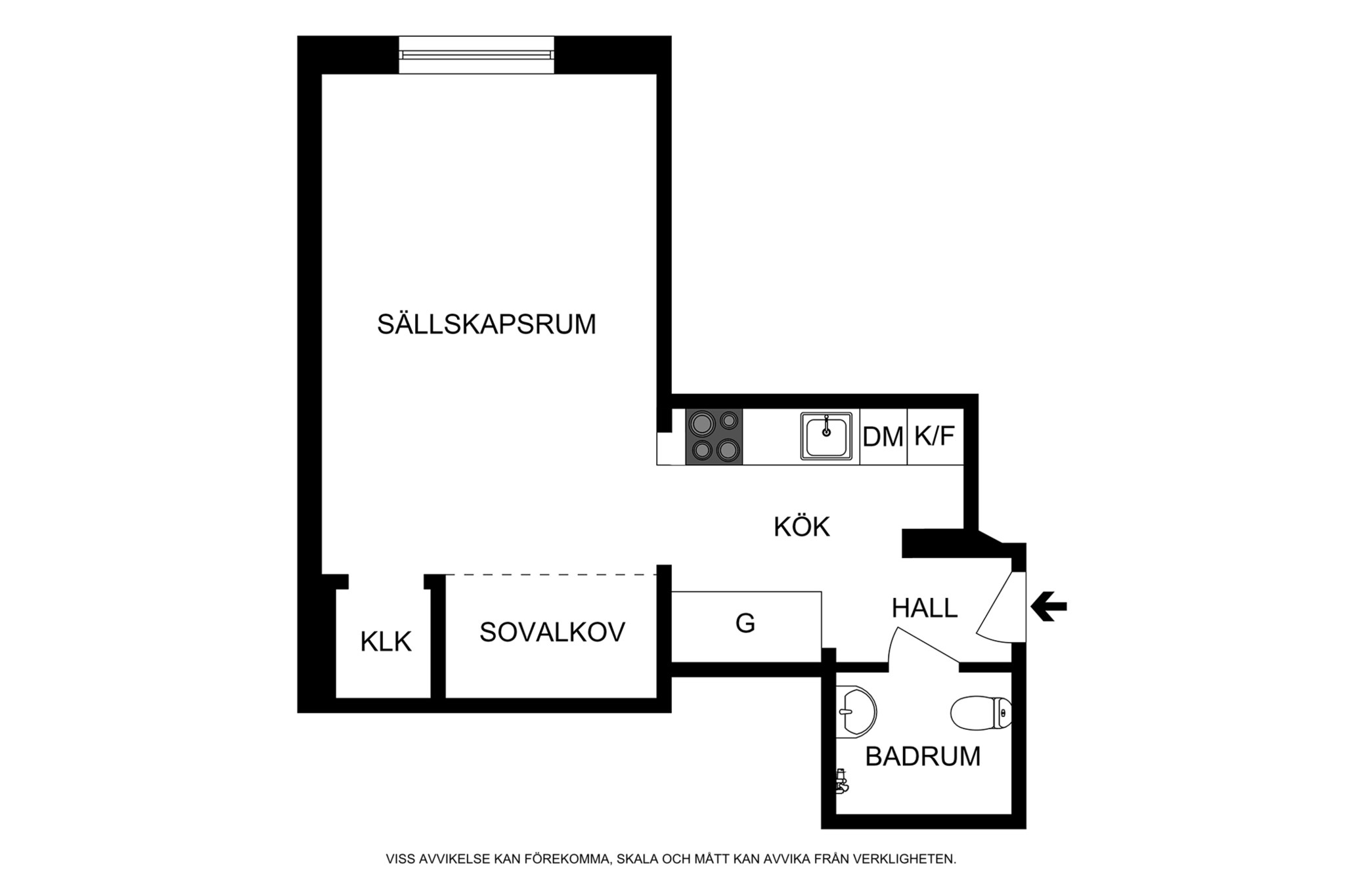 Planritning (ej skalenlig, avvikelser kan förekomma) Drejargatan 6