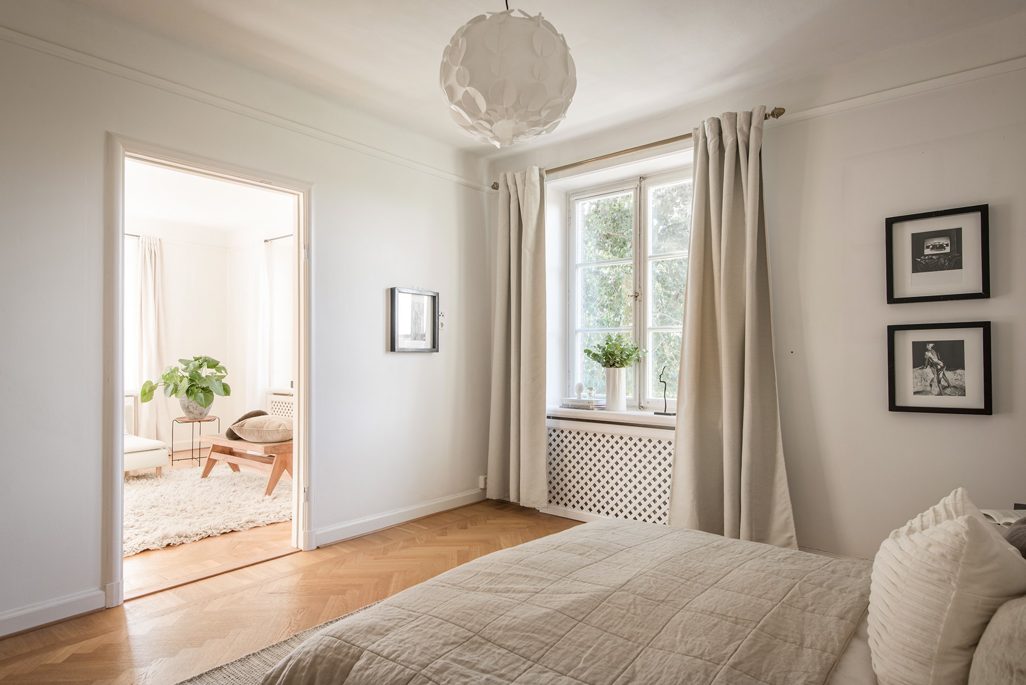 Sovrum mot sällskapsrum Norr Mälarstrand 86, 3 tr