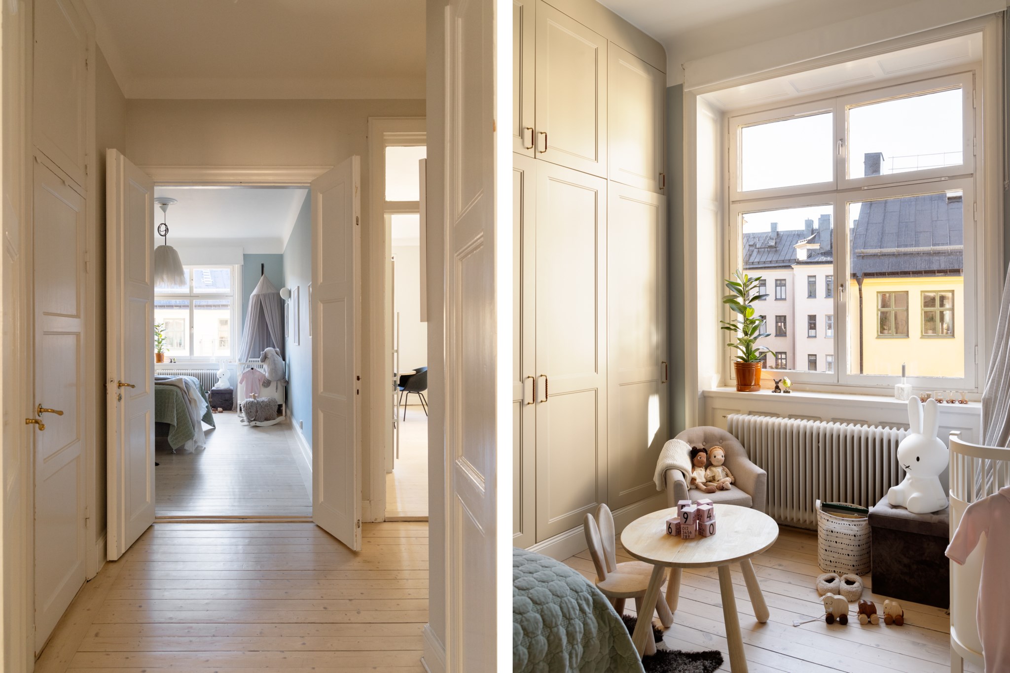Generöst sovrum Tomtebogatan 31, 3 tr