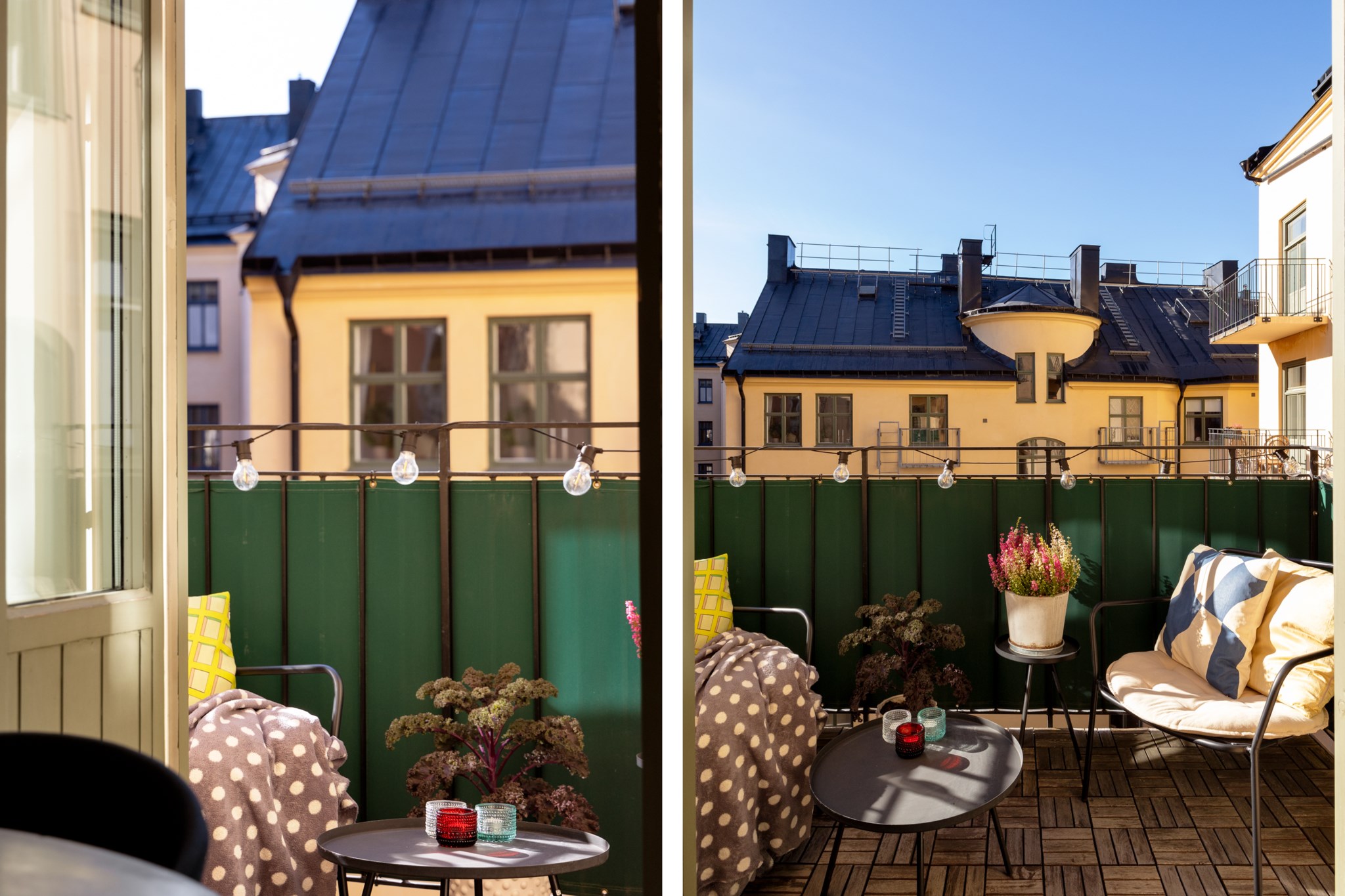 Solig balkong Tomtebogatan 31, 3 tr