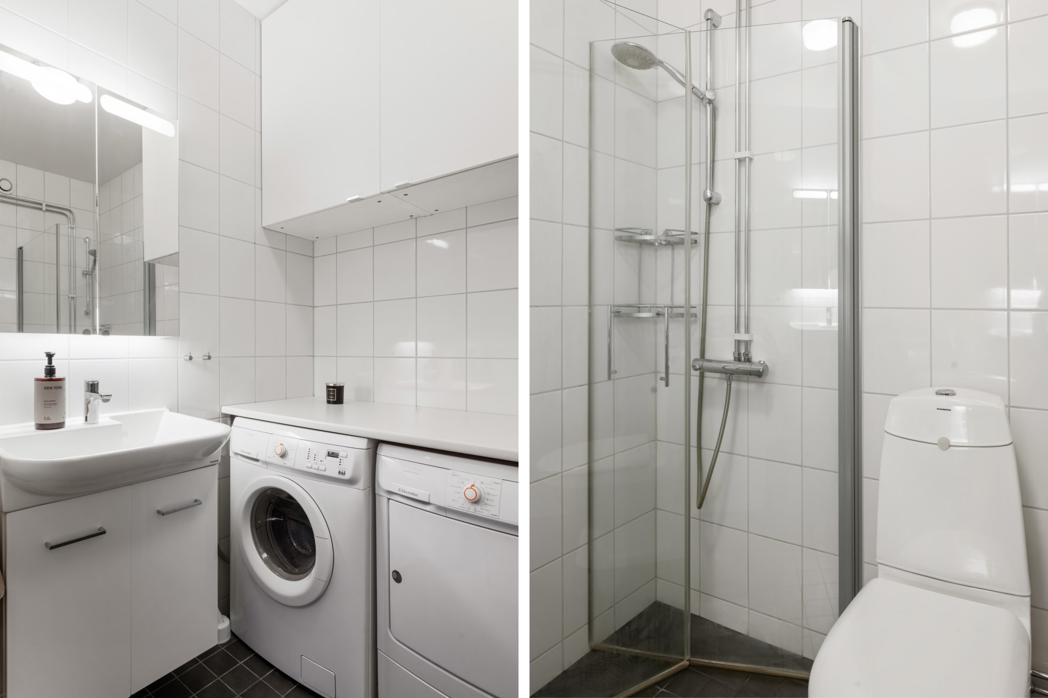 Funktionellt och stilrent badrum Gröndalsvägen 111, 6 tr