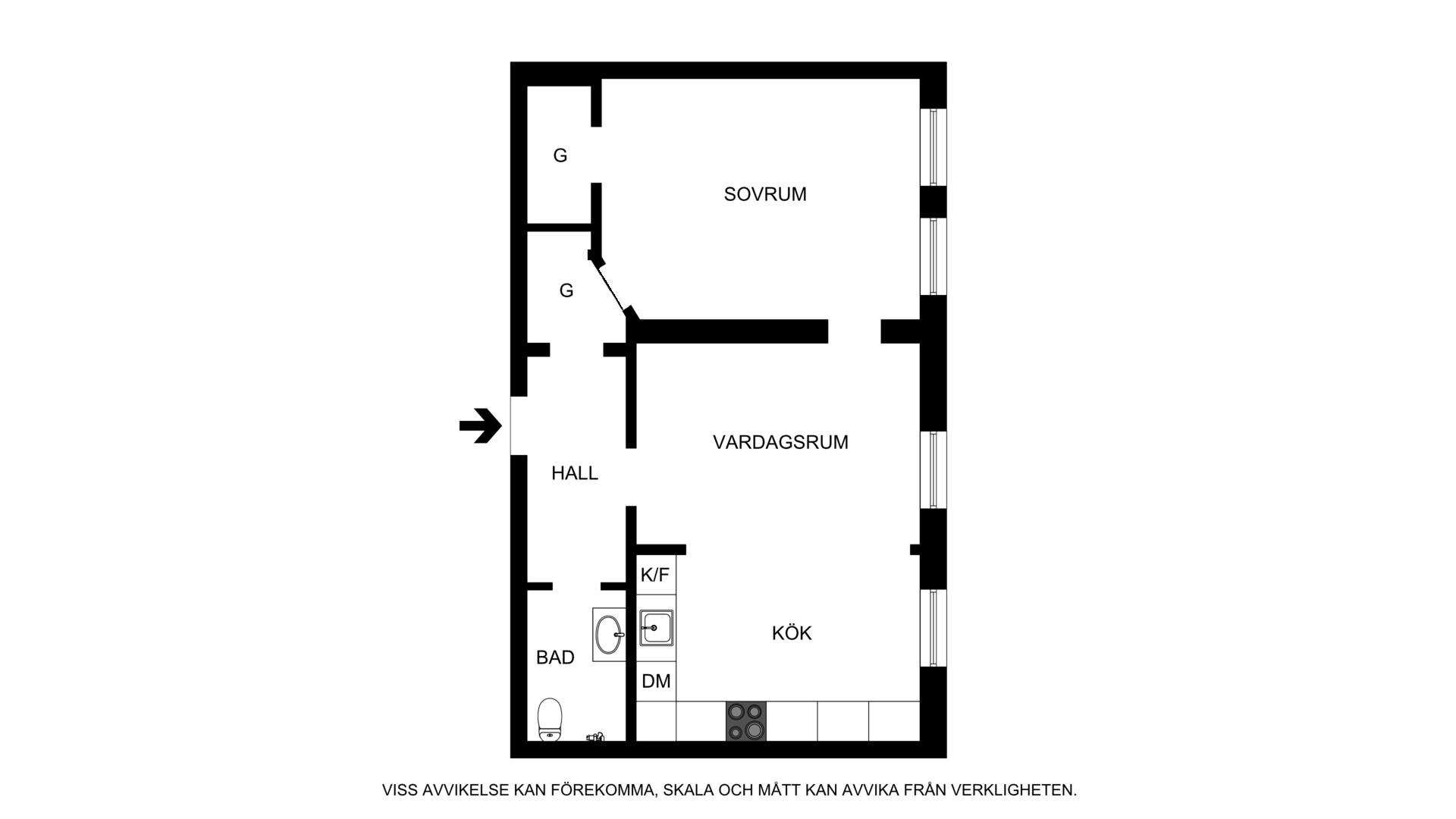 Planritning Fridhemsgatan 64, 3tr