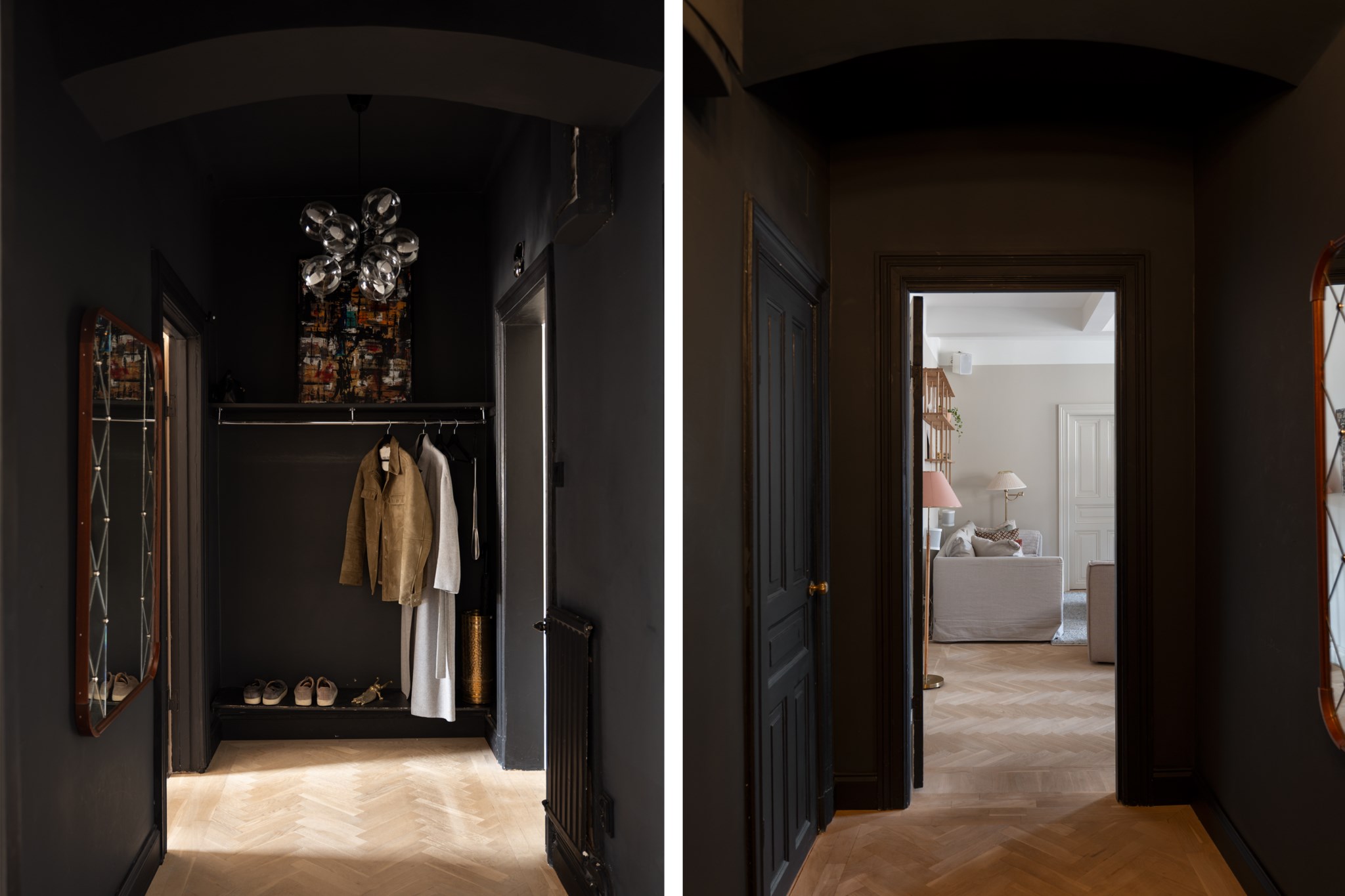 Välkomnande hall med plats för avhängning Surbrunnsgatan 3, 4/4 tr
