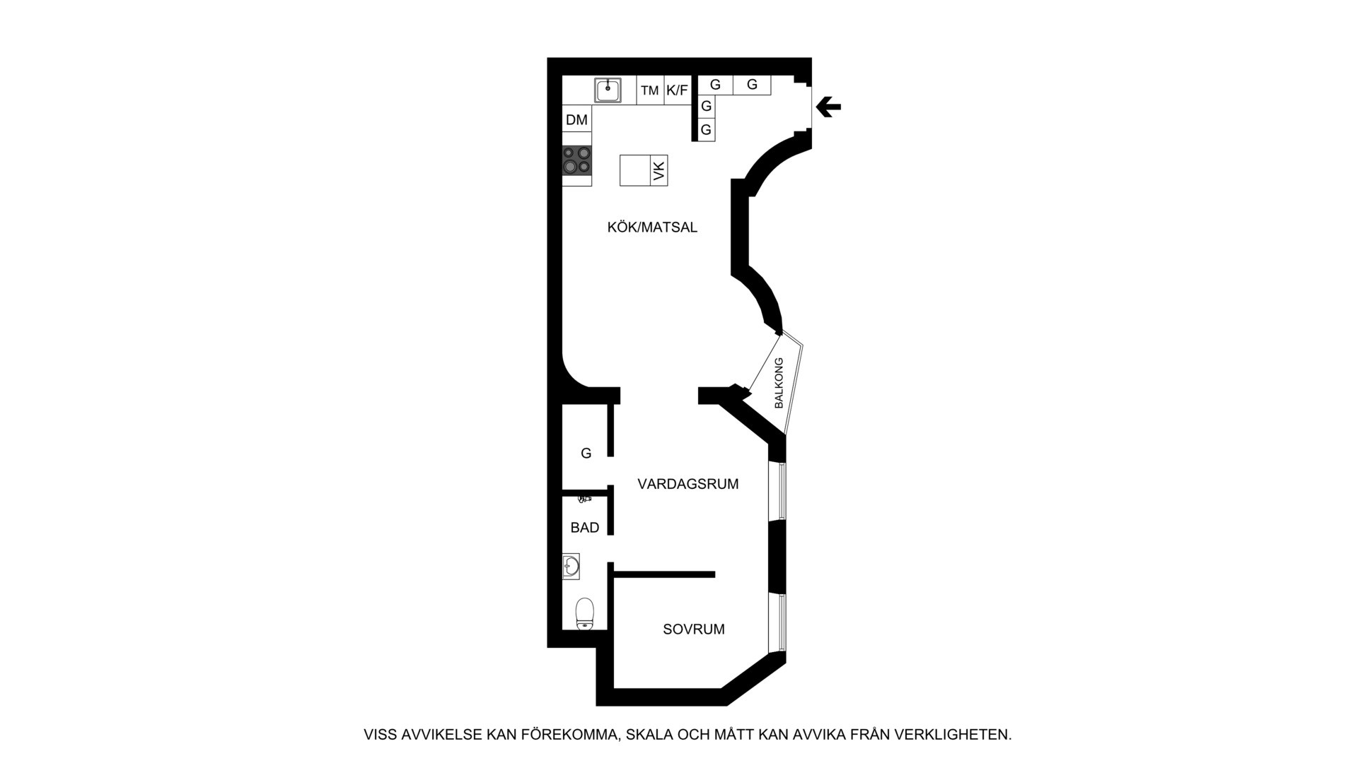 Alternativ planlösning Artillerigatan 16B, 1tr