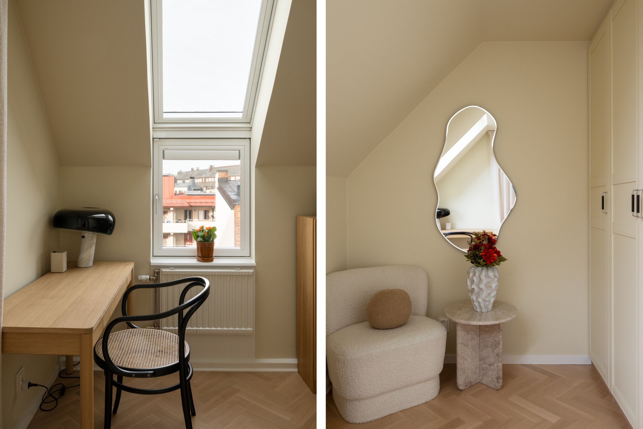 Sovrum mot gård Regeringsgatan 70D, 5 tr