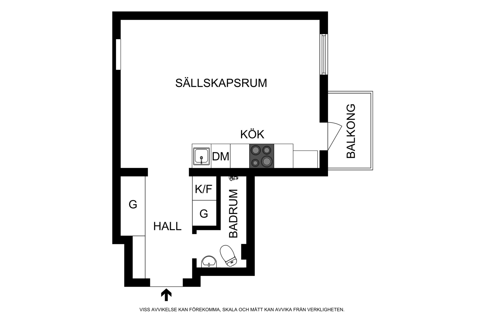 Planritning (ej skalenlig, avvikelser kan förekomma) Karlbergsvägen 66A, 3,5tr