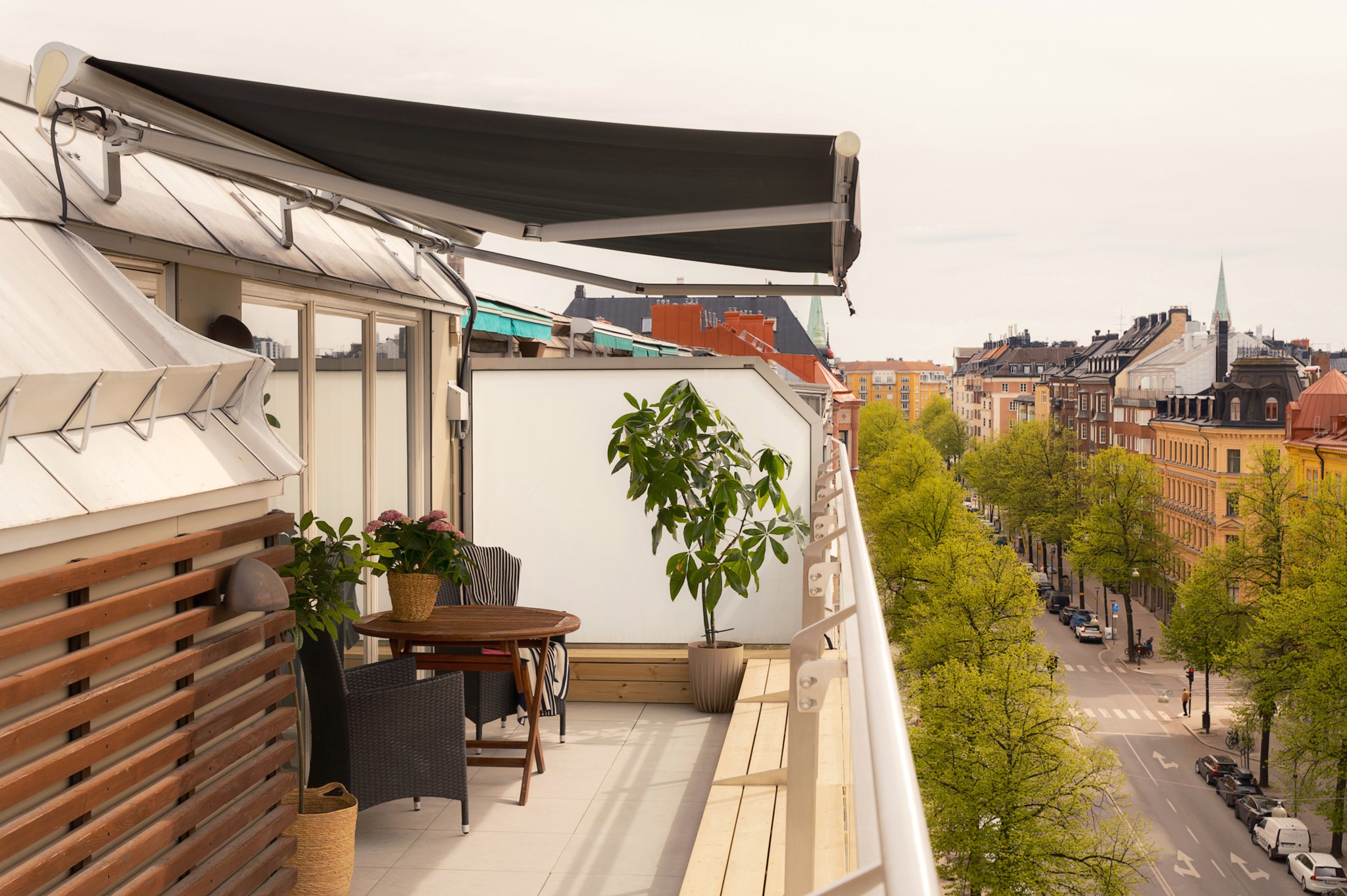 Terrass med markis Birger Jarlsgatan 122, 7 tr