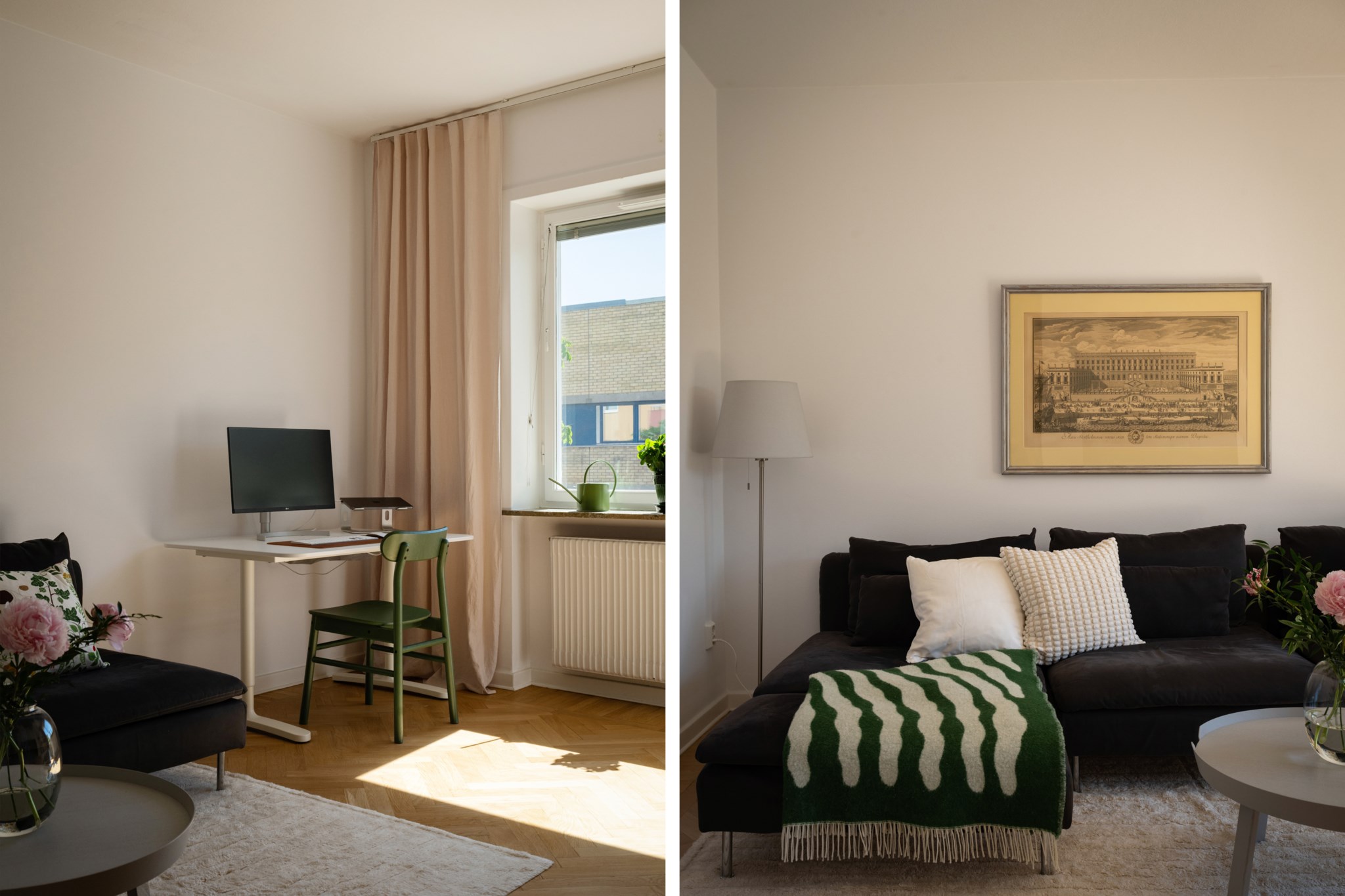 Detalj sällskapsrum Körsbärsvägen 8, 3 tr