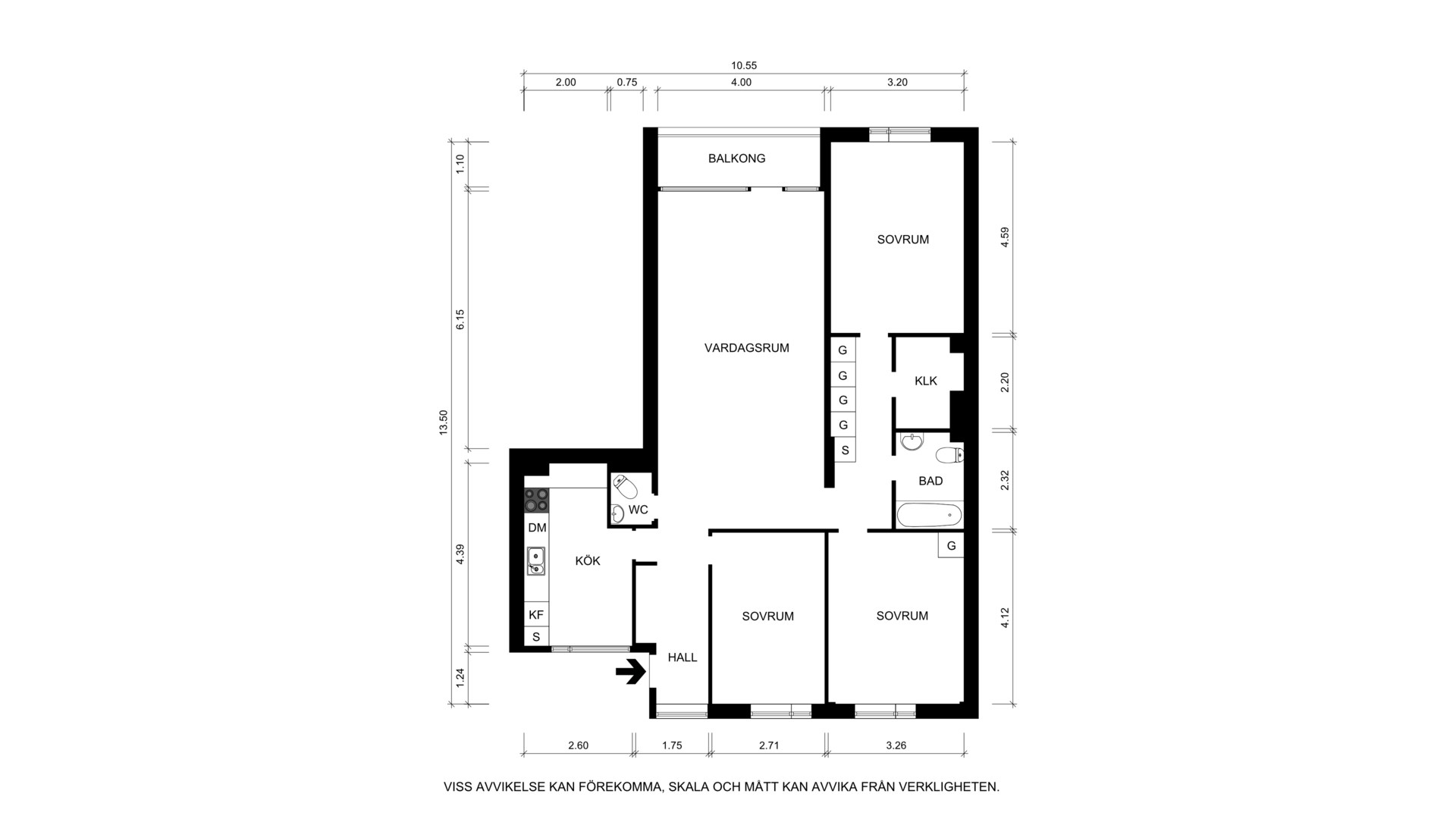 Planritning Frejgatan 2, 4tr (huvudingång via Valhallavägen 16)