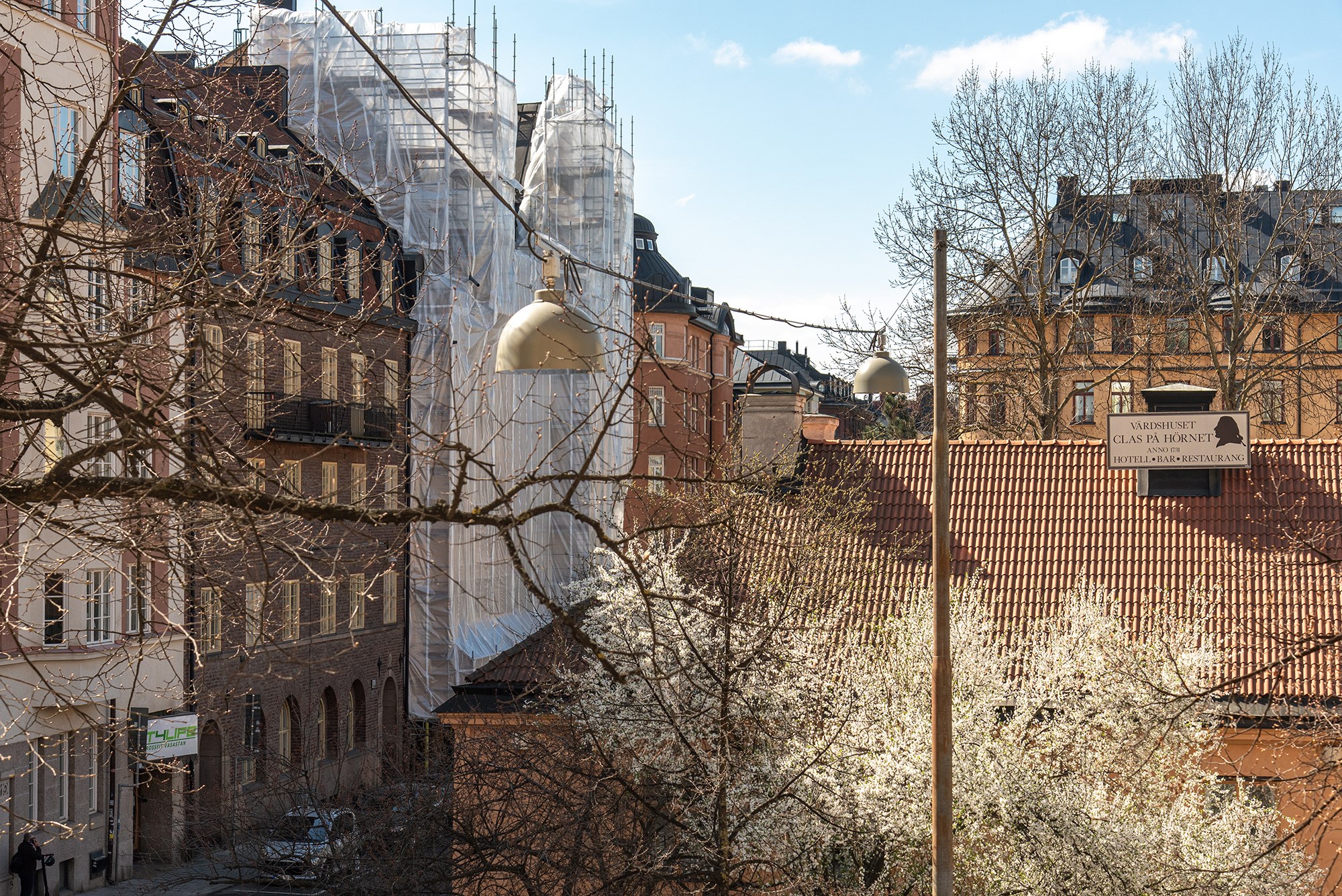 Utsikt över Clas på Hörnet Birger Jarlsgatan 98, 2 tr