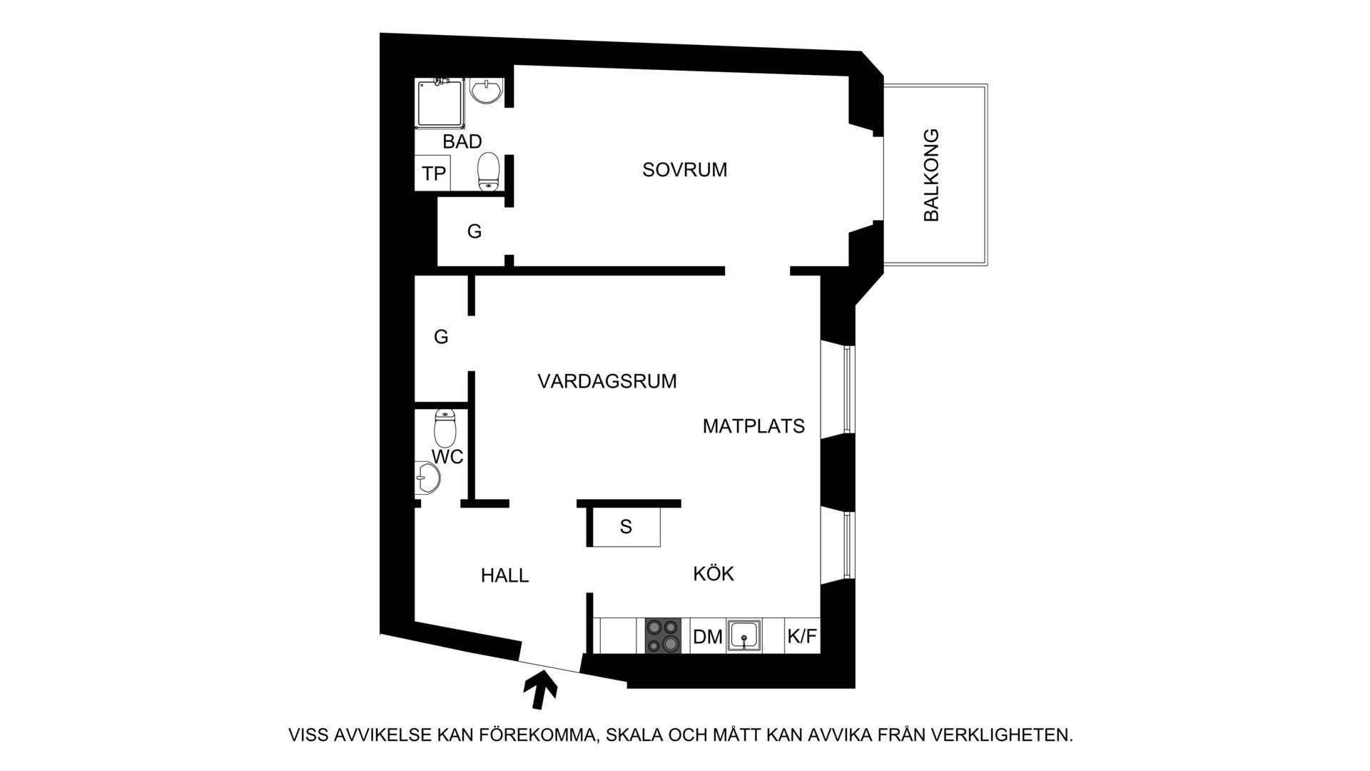 Alternativ planritning Borgargatan 6, 4tr