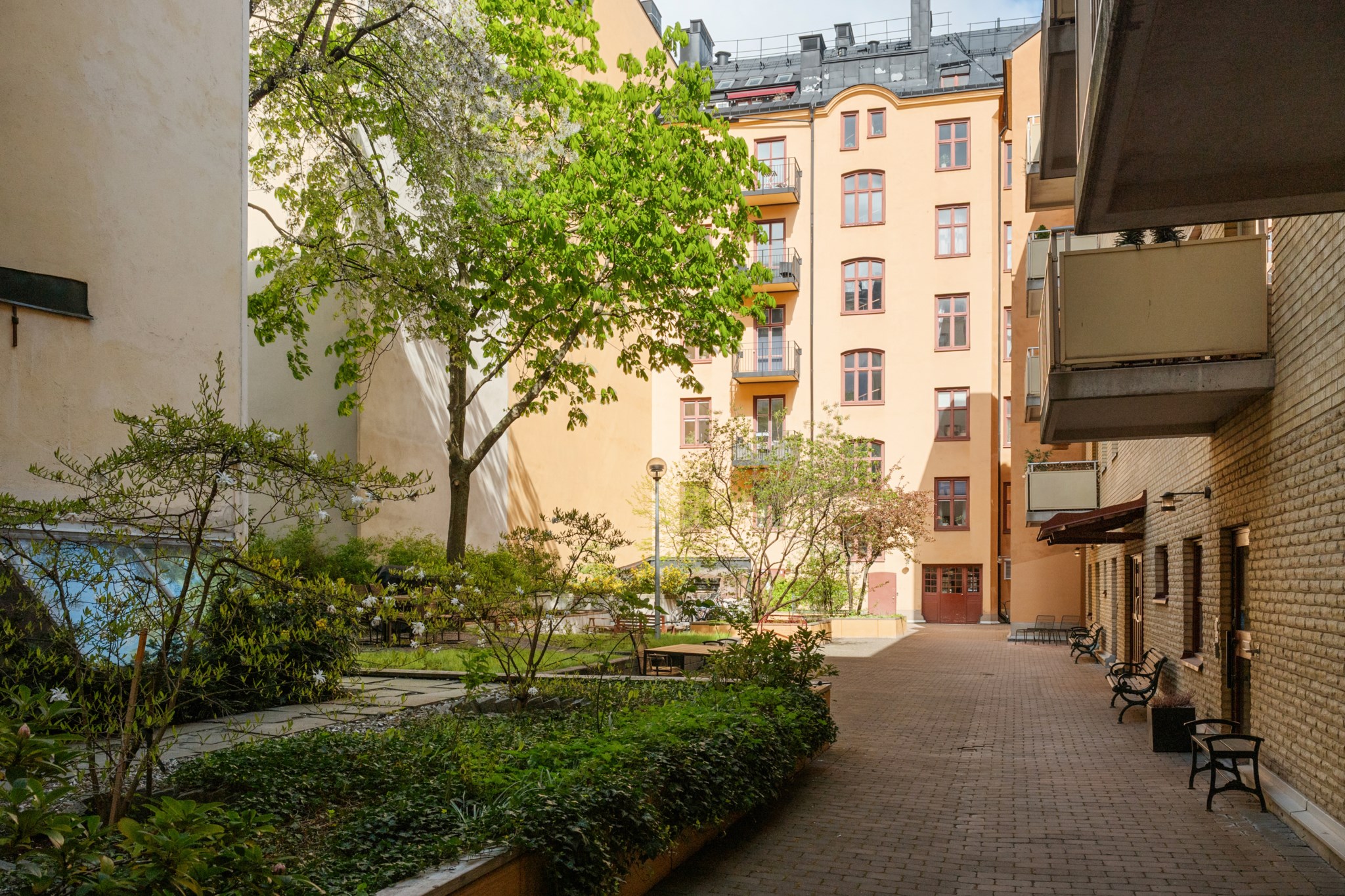 Föreningens fina innergård Kungstensgatan 28C, 5 tr