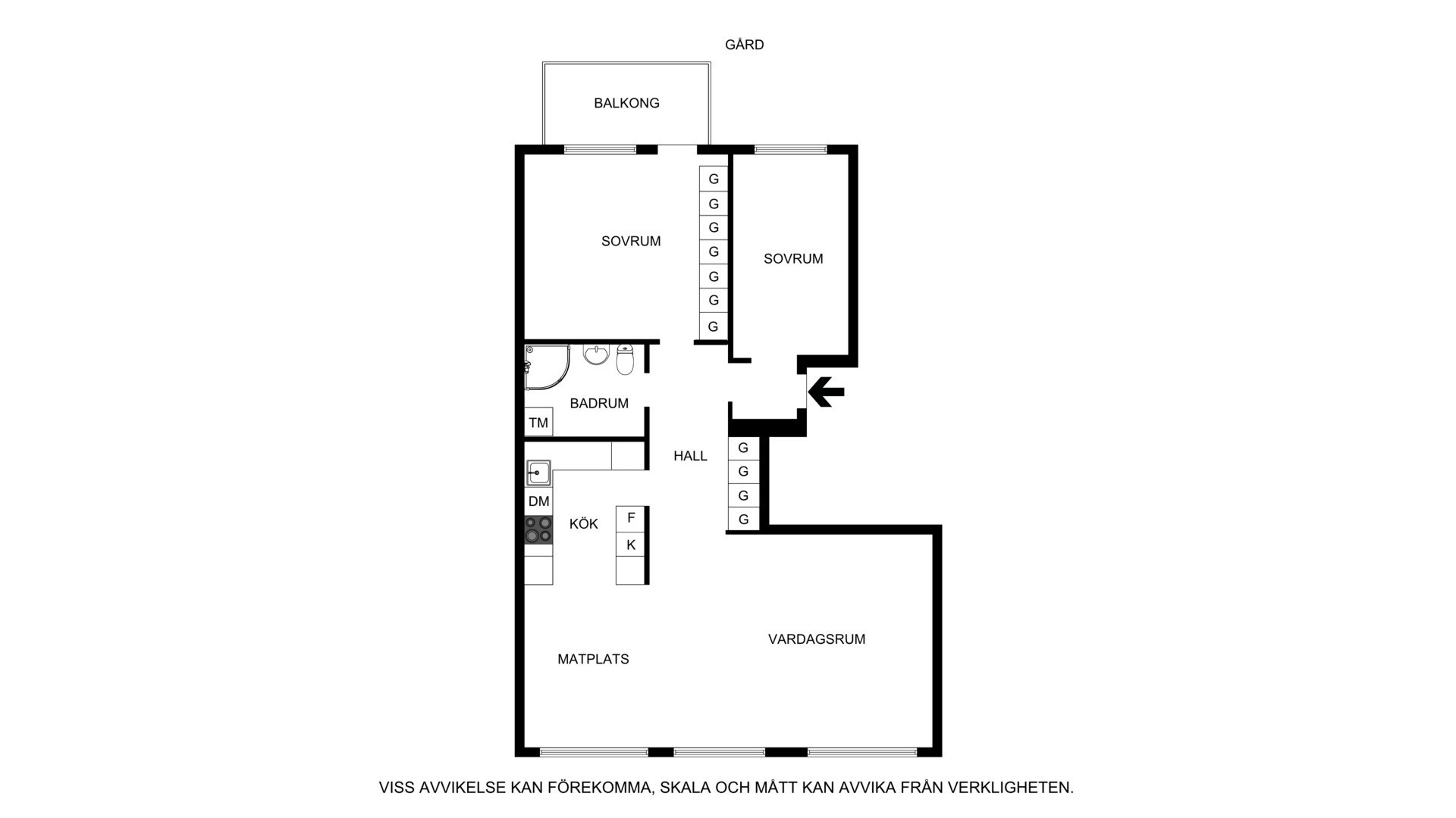 Planritning Valhallavägen 2, 6tr