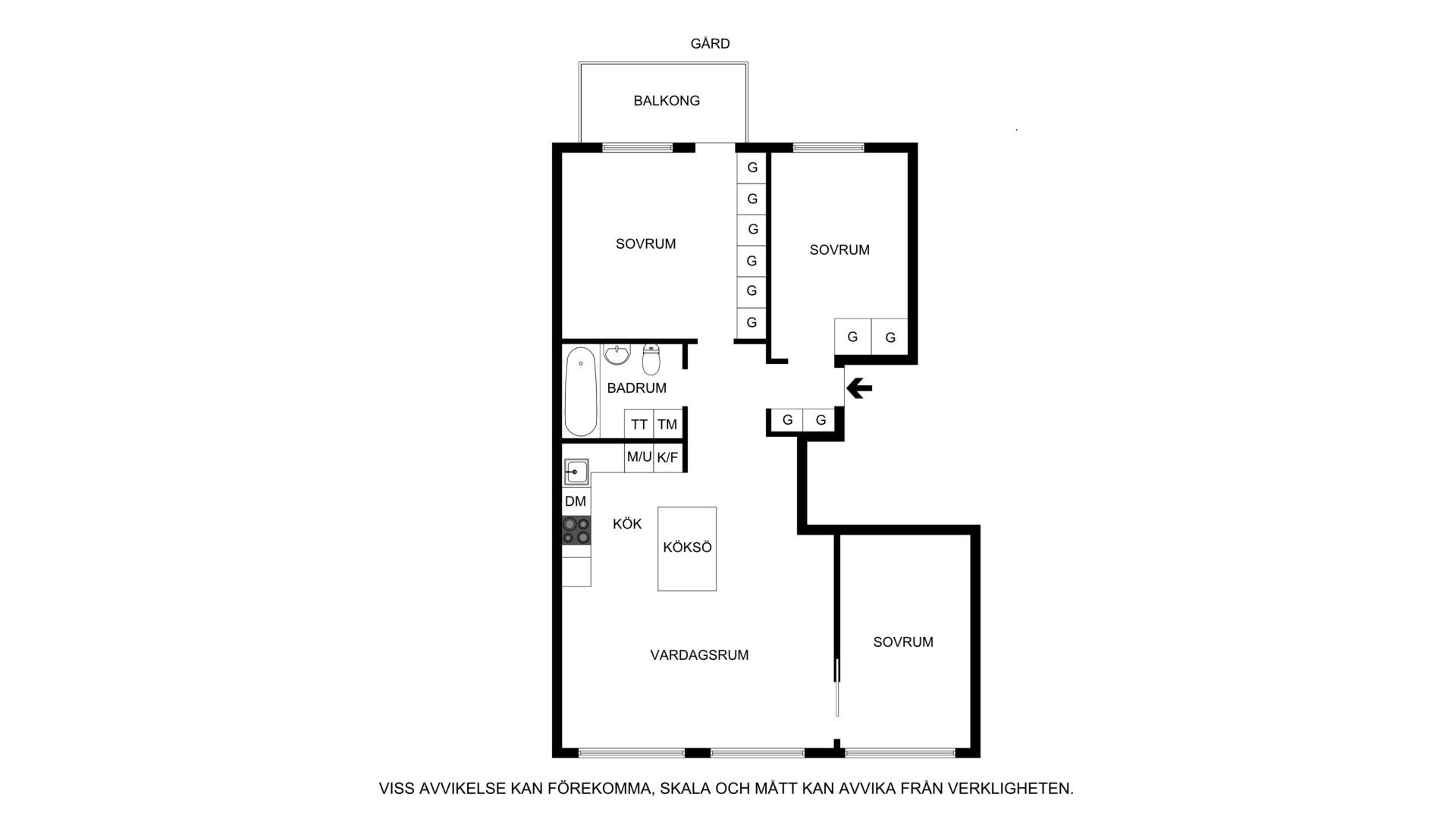 Alternativ planritning Valhallavägen 2, 6tr