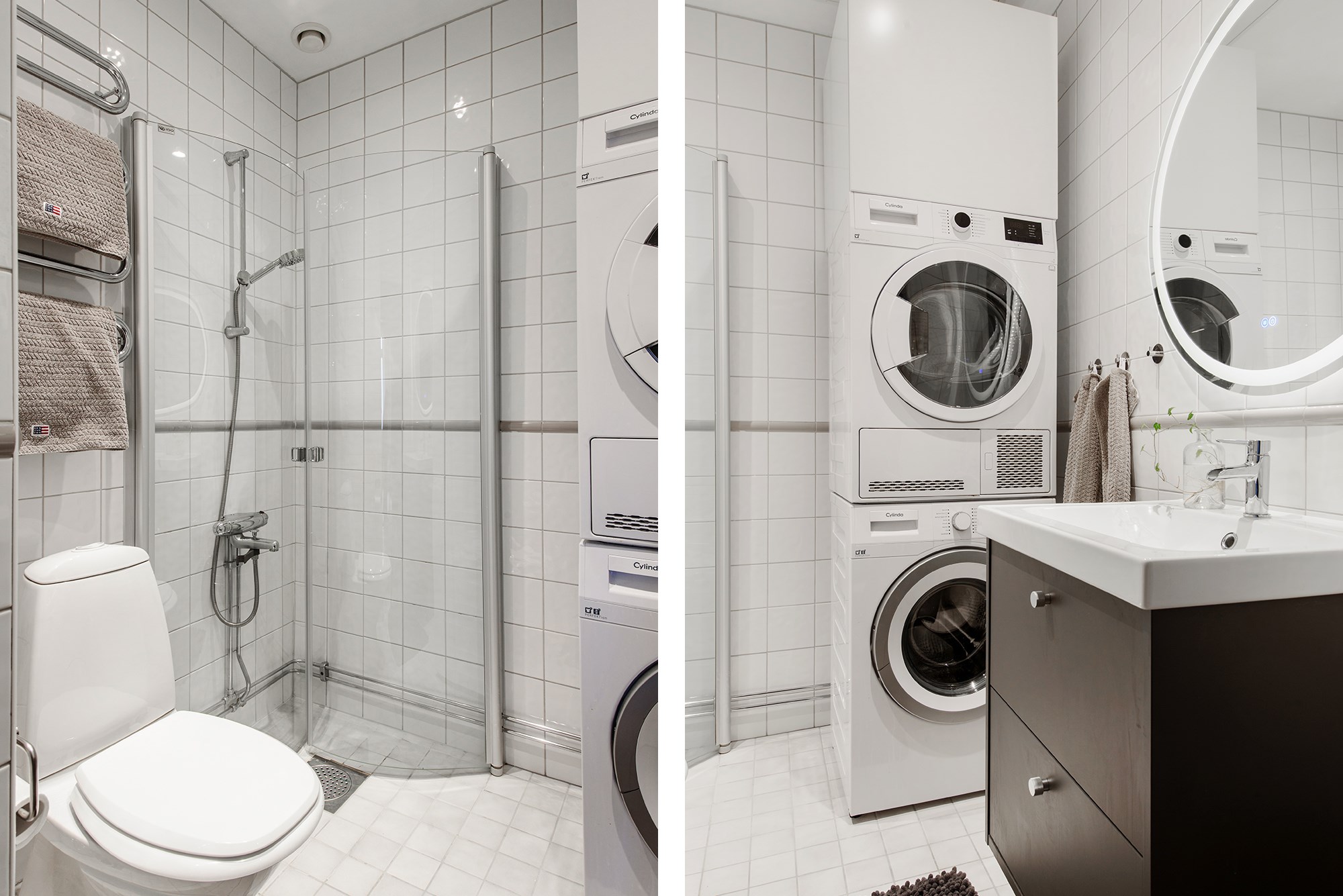 Fräscht kaklat badrum Karlavägen 73, 2 tr