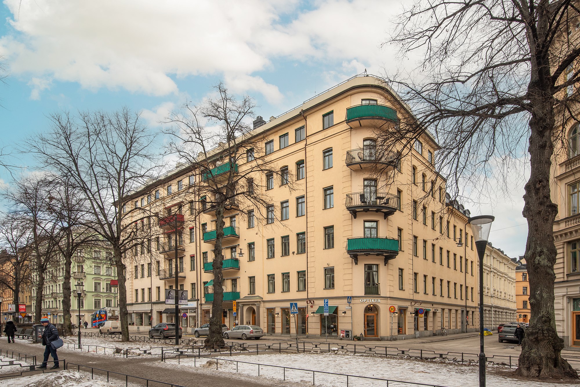 Fasad Karlavägen 73, 2 tr