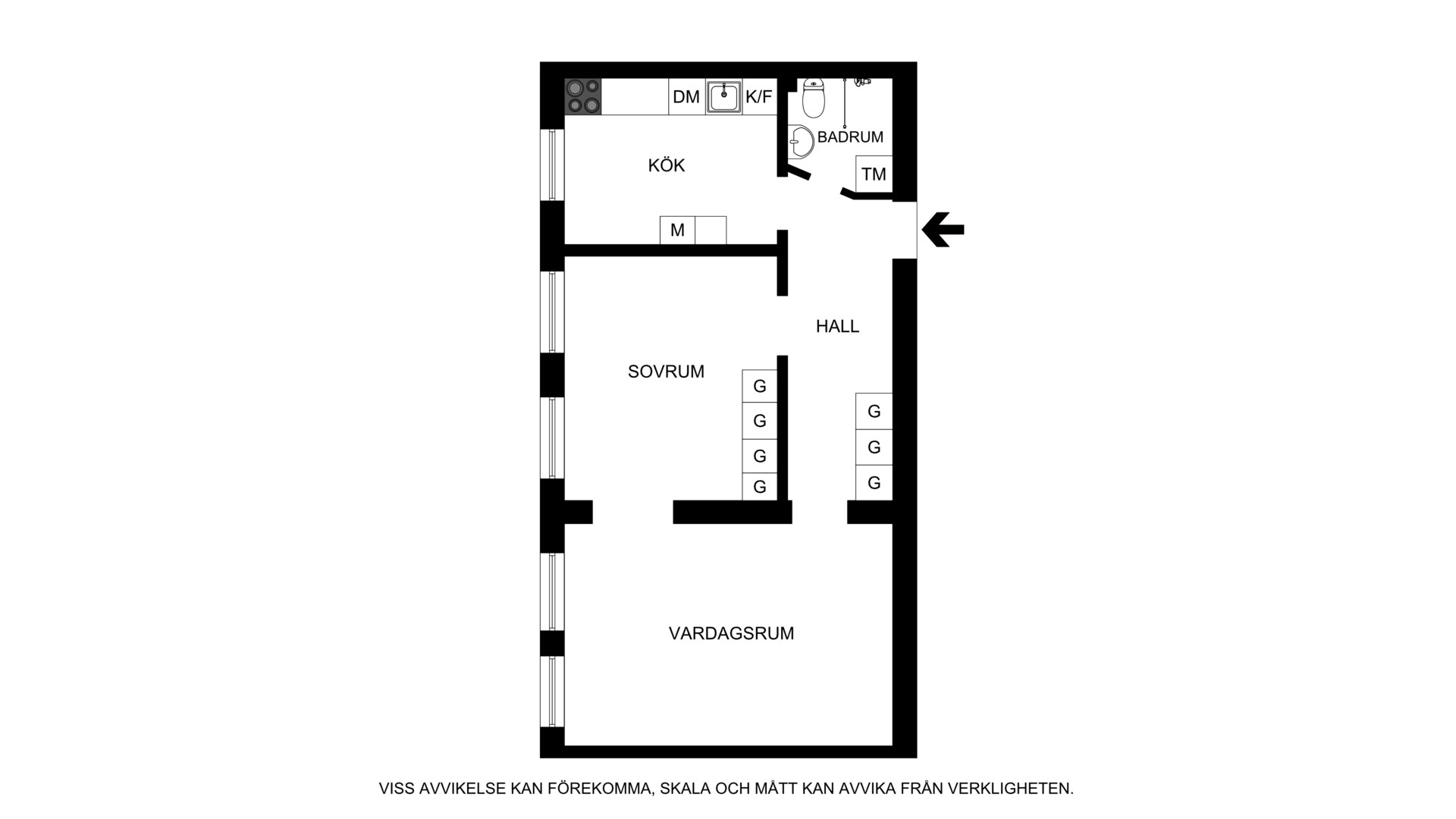 Planritning Roslagsgatan 21, 2,5 tr