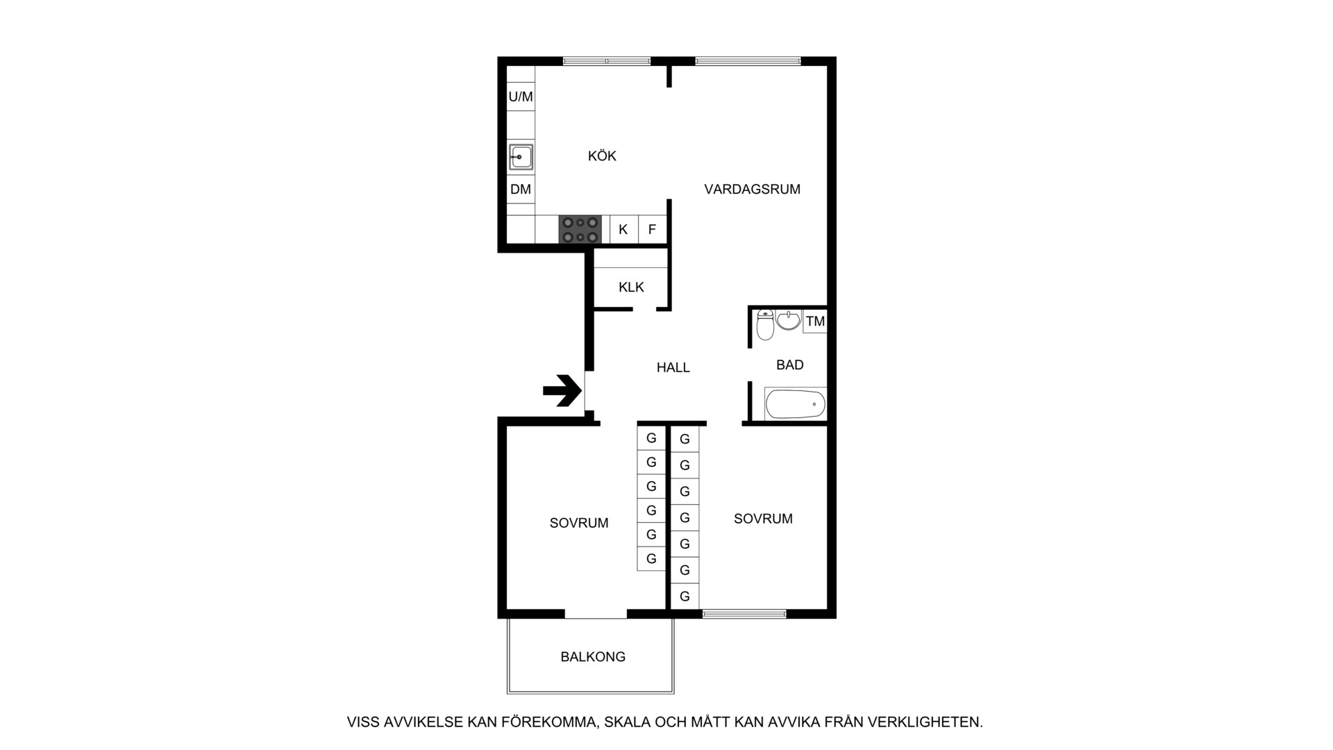 Planritning Arbetargatan 28D, 4tr