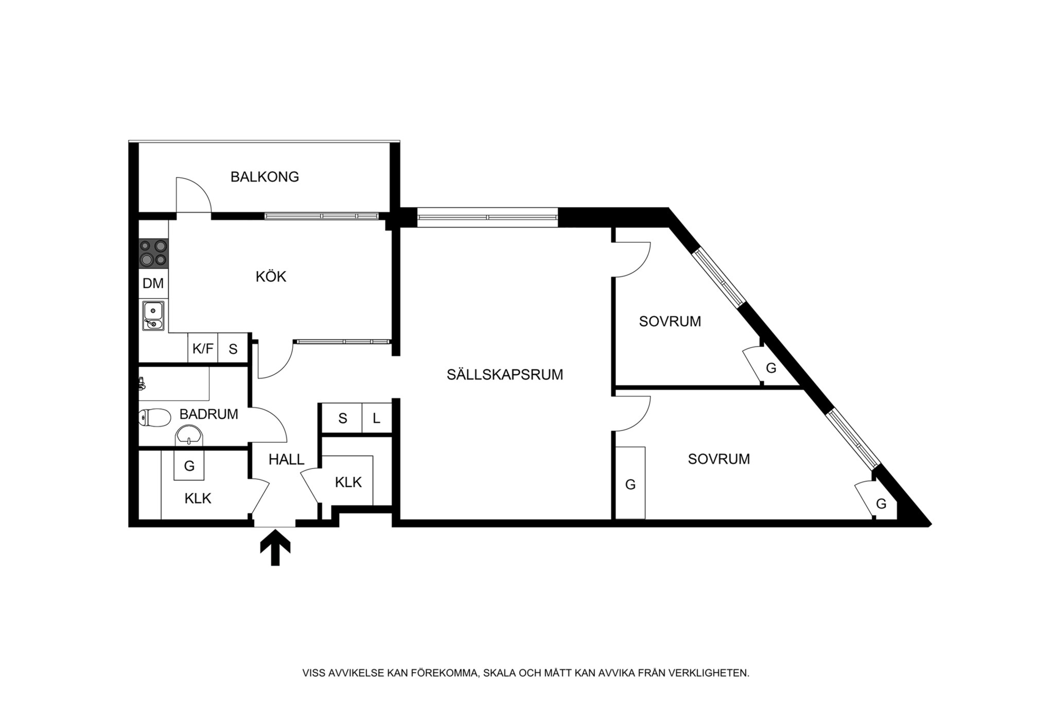 Alternativ planritning (ej skalenlig) Karlaplan 15B, 4 tr