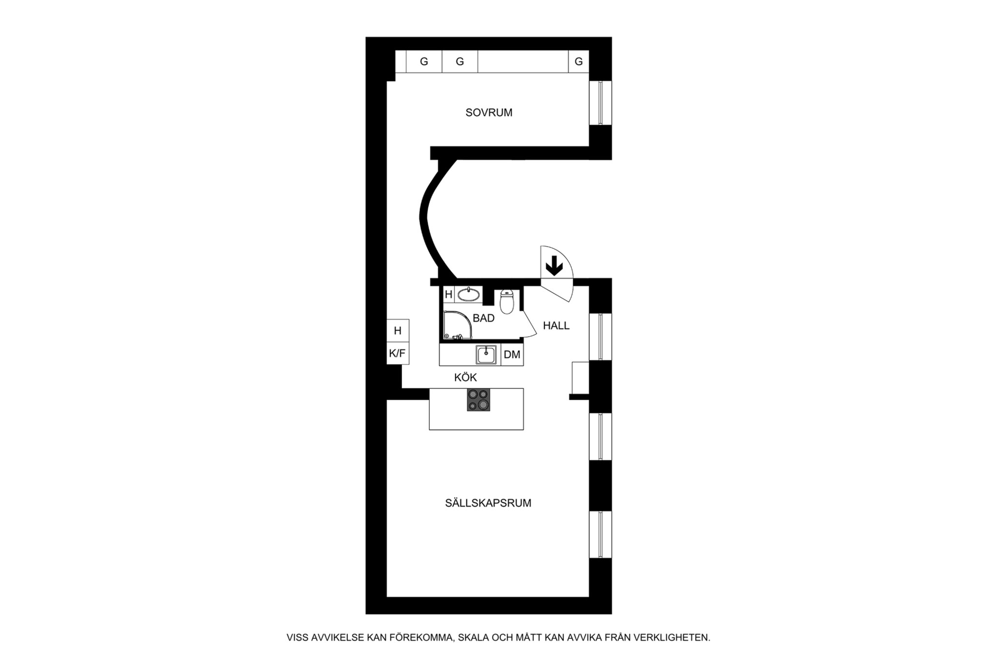Planritning (ej skalenlig, avvikelser kan förekomma) Teknologgatan 7C