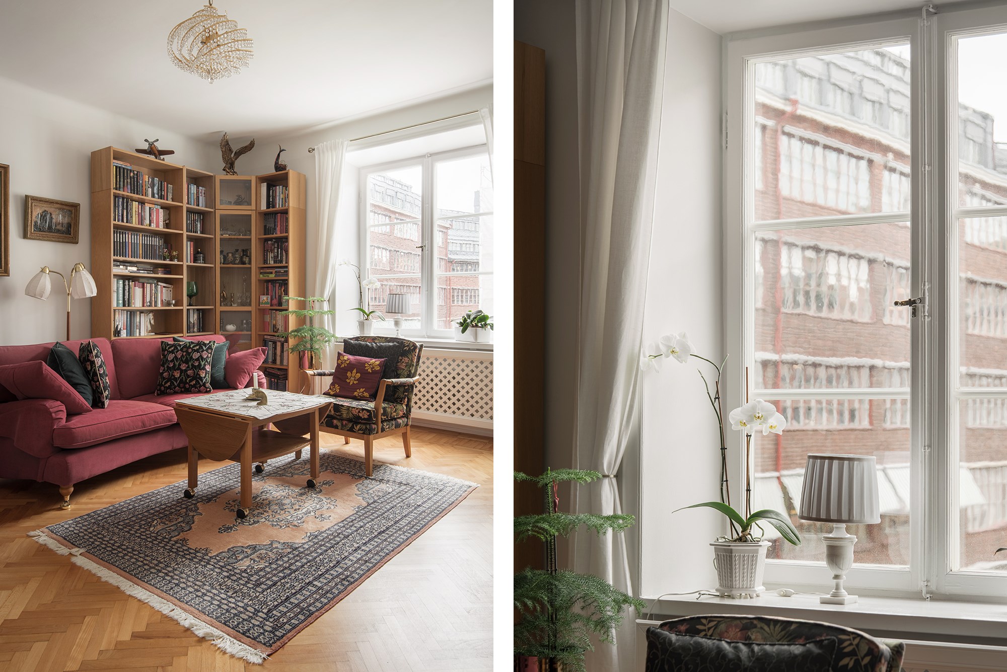 Sällskapsrum - Spröjsat fönster Gävlegatan 3, 3 tr