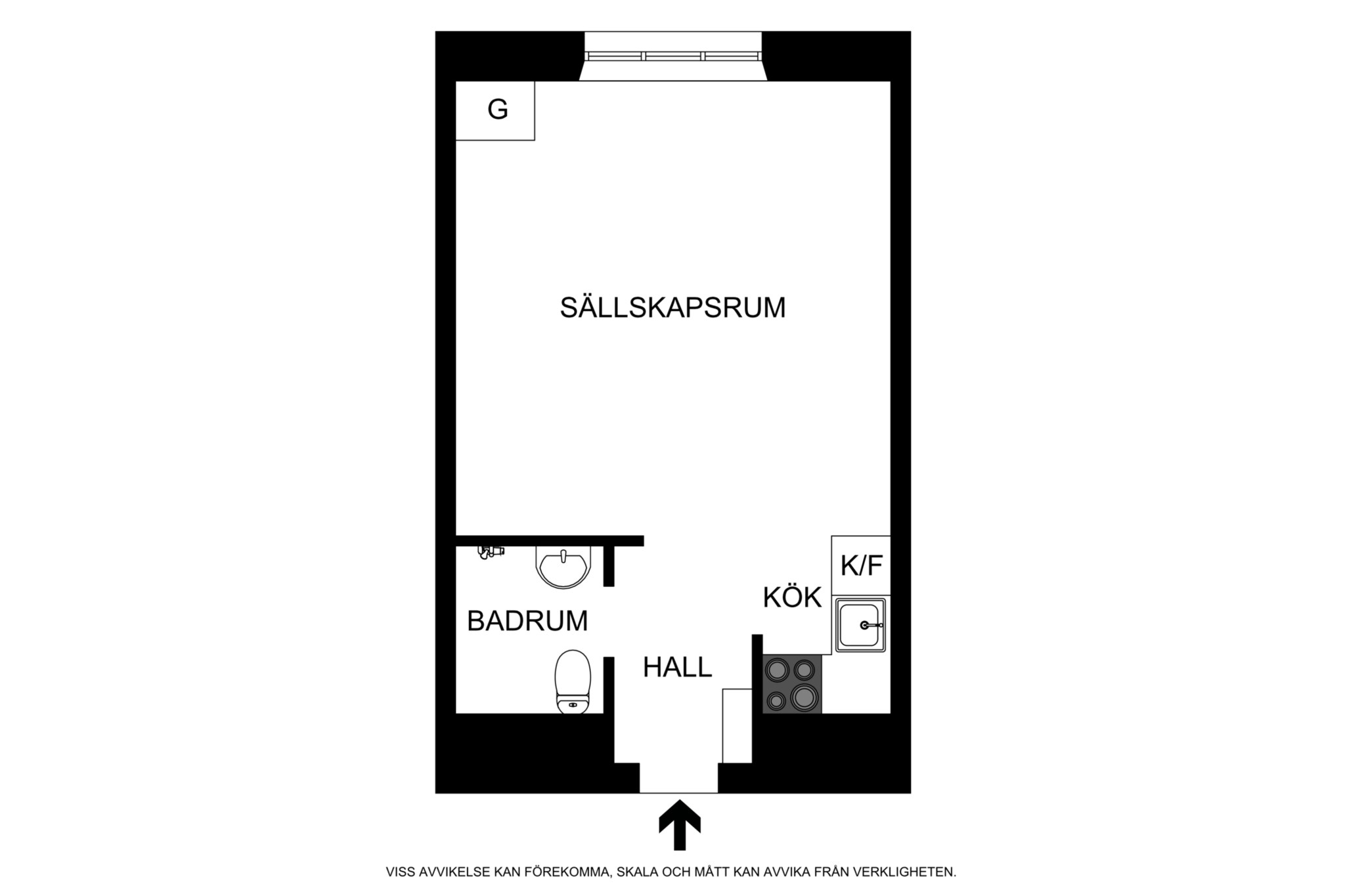 Planritning (ej skalenlig, avvikelser kan förekomma) Alströmergatan 49, 3tr