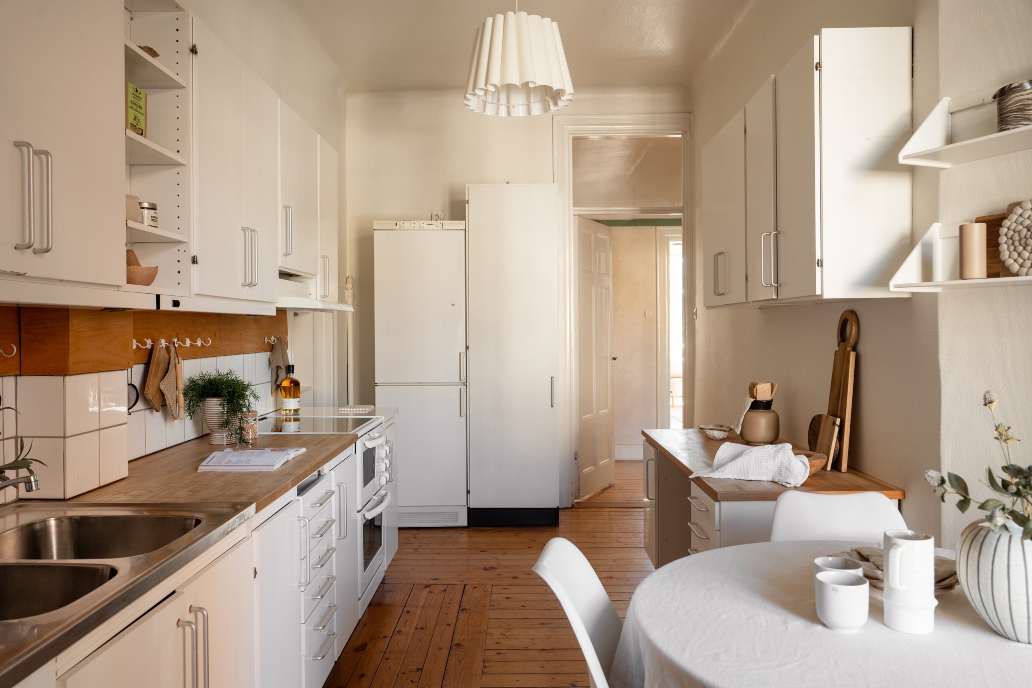 Kök med furugolv i original Rörstrandsgatan 4, 3 tr