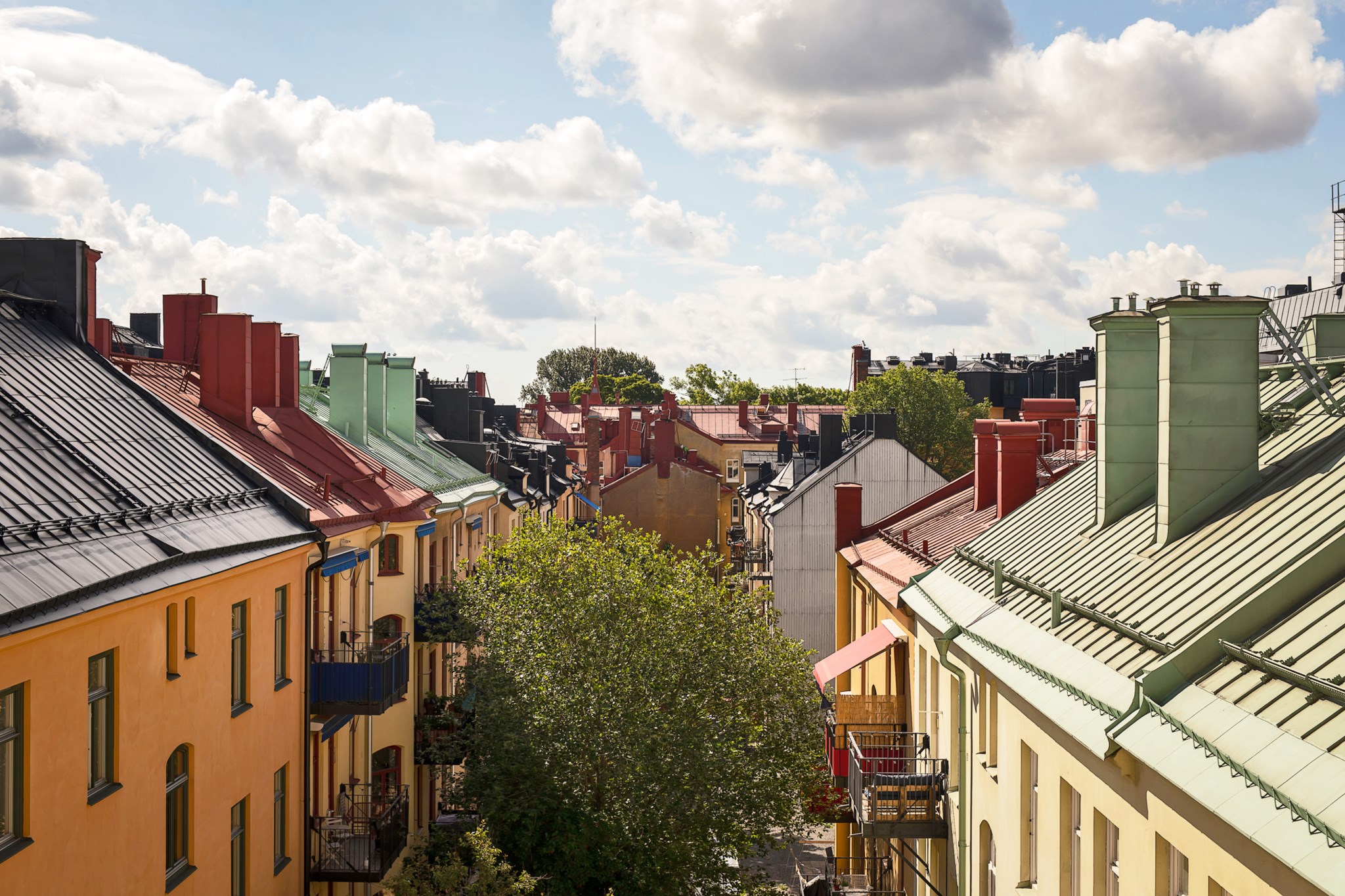 Utsikt från sovrumsfönstret Karlbergsvägen 35C, 4tr