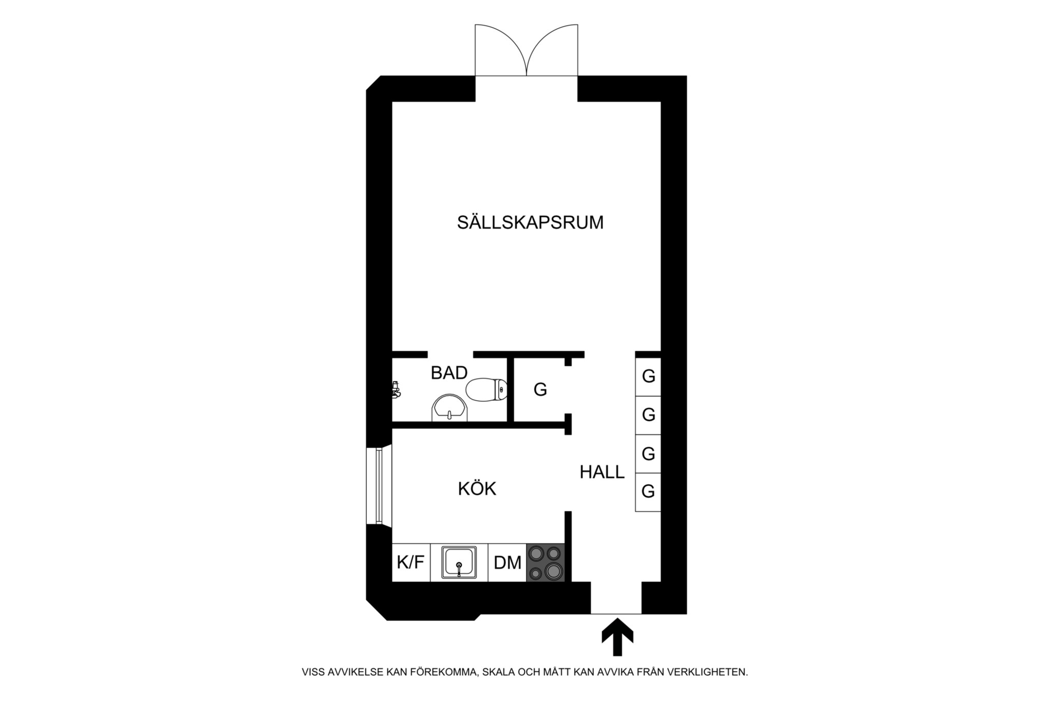 Planritning (ej skalenlig) Birkagatan 26