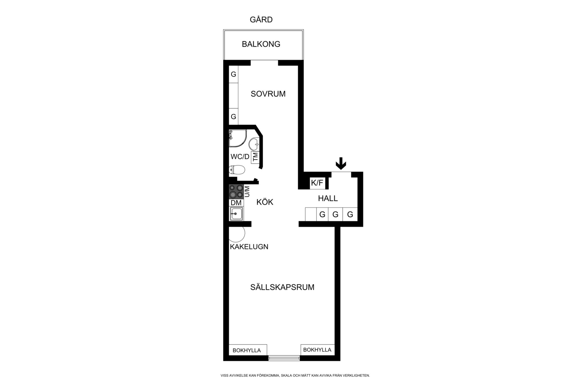 Planritning (ej skalenlig, avvikelser kan förekomma) Scheelegatan 13, 4tr