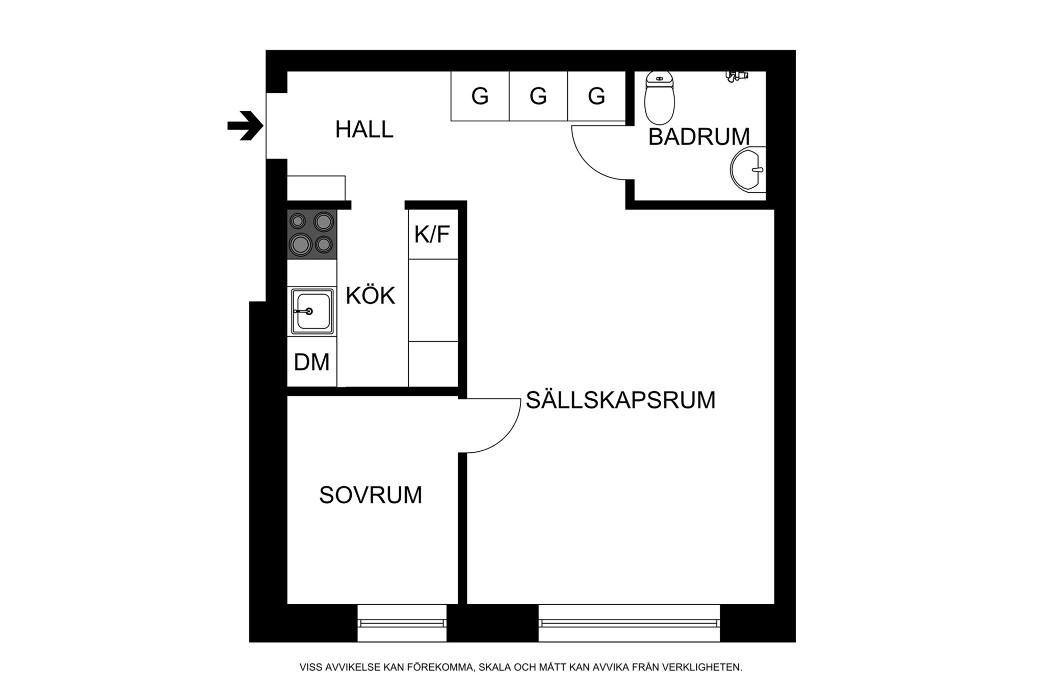 Planritning (ej skalenlig, avvikelser kan förekomma) Körsbärsvägen 10