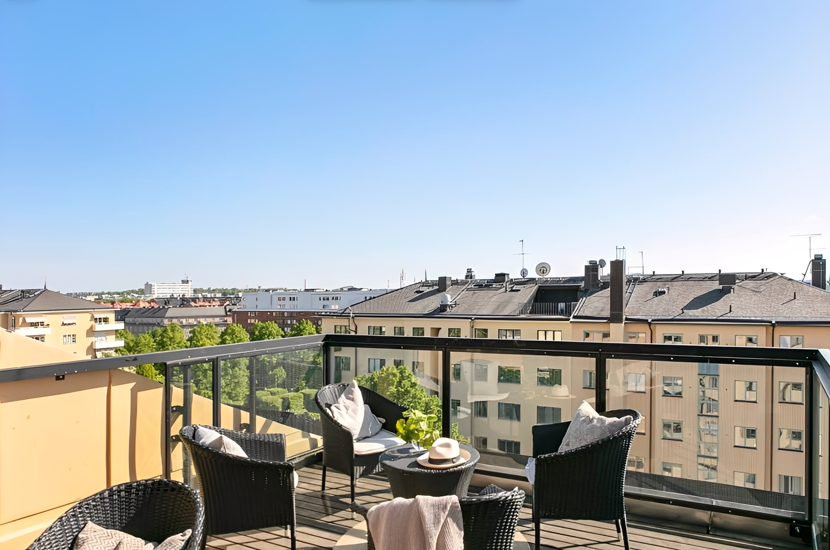 Föreningens gemensamma takterrass Strindbergsgatan 50