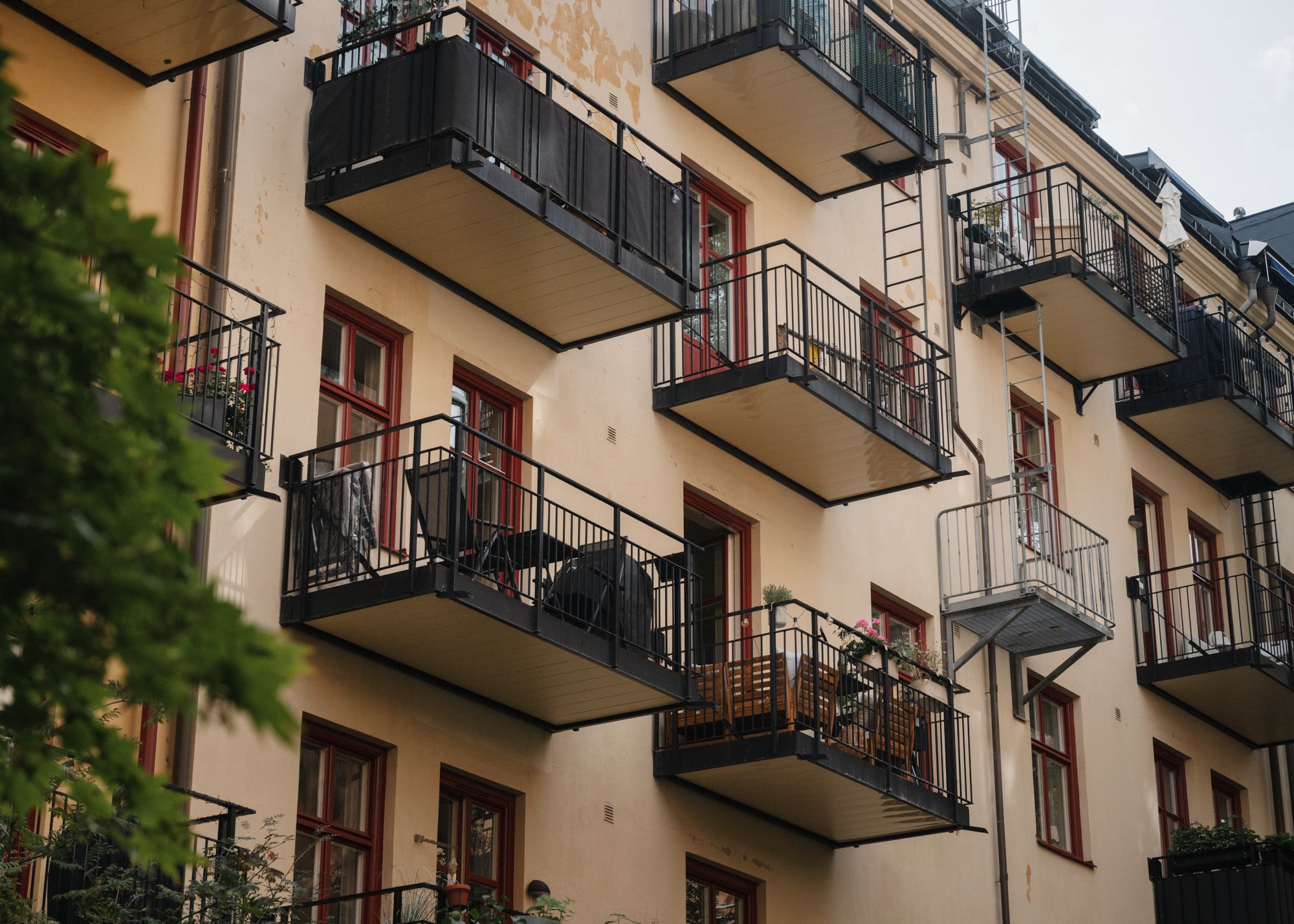 Balkong - Fasad Sankt Eriksgatan 57A, 2tr